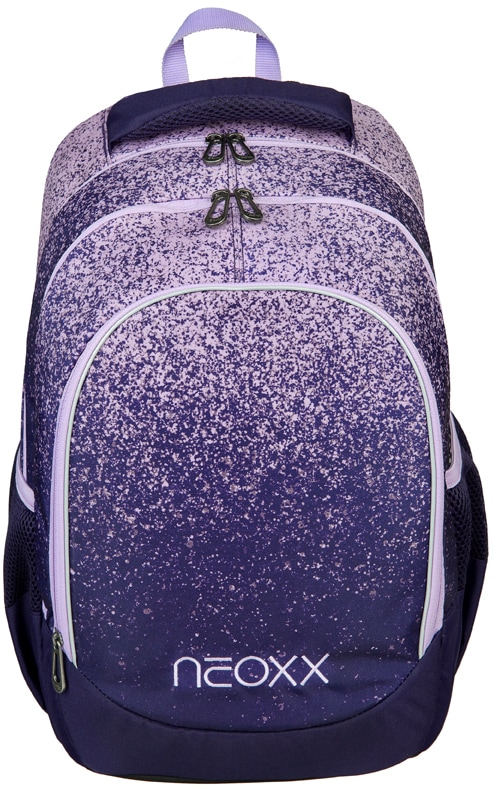 neoxx Schulrucksack »Fly, Glitterally perfect«, Reflektionsnaht, aus recycelten PET-Flaschen von neoxx