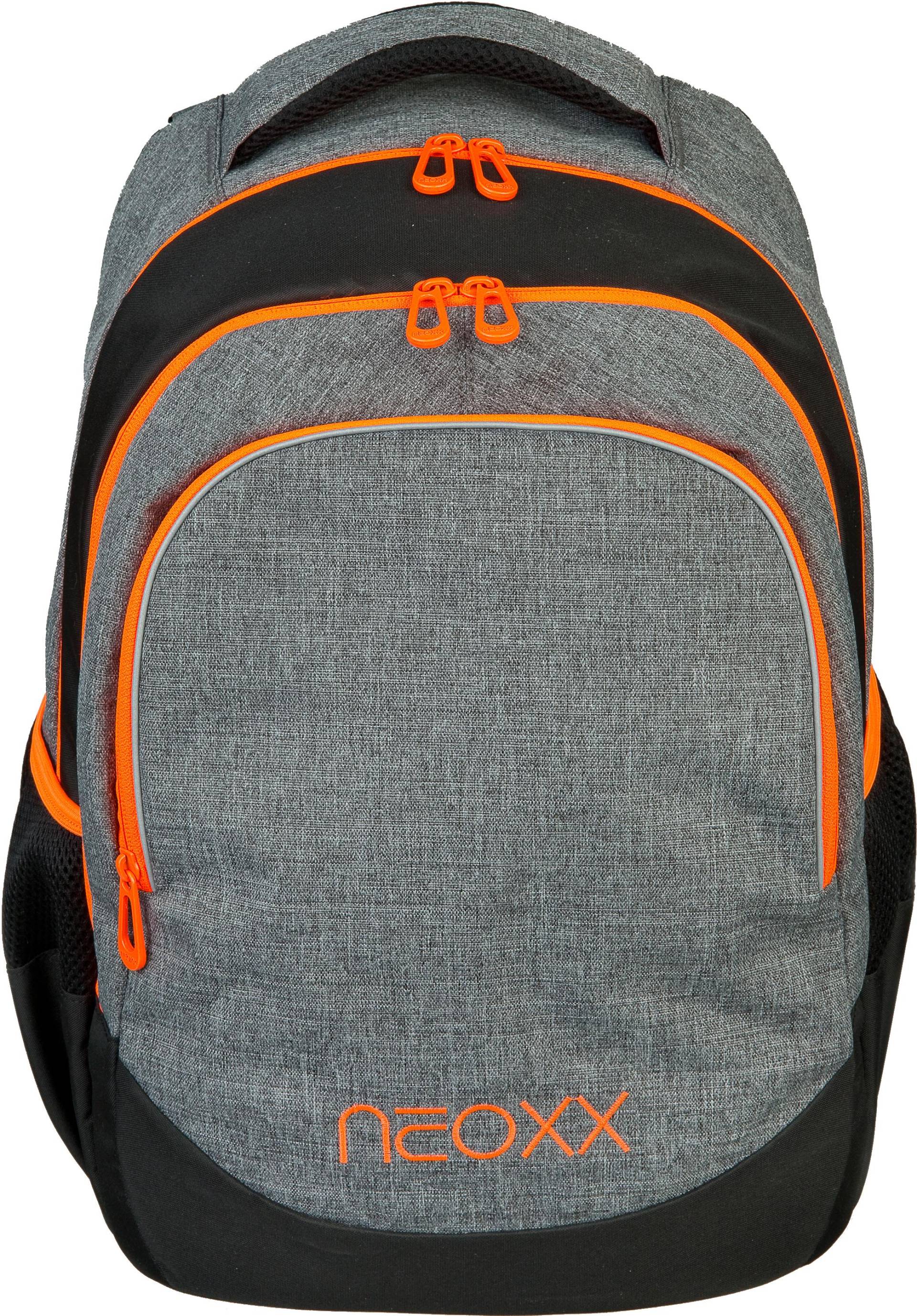 neoxx Schulrucksack »Fly, Stay orange«, Reflektionsnaht, aus recycelten PET-Flaschen von neoxx