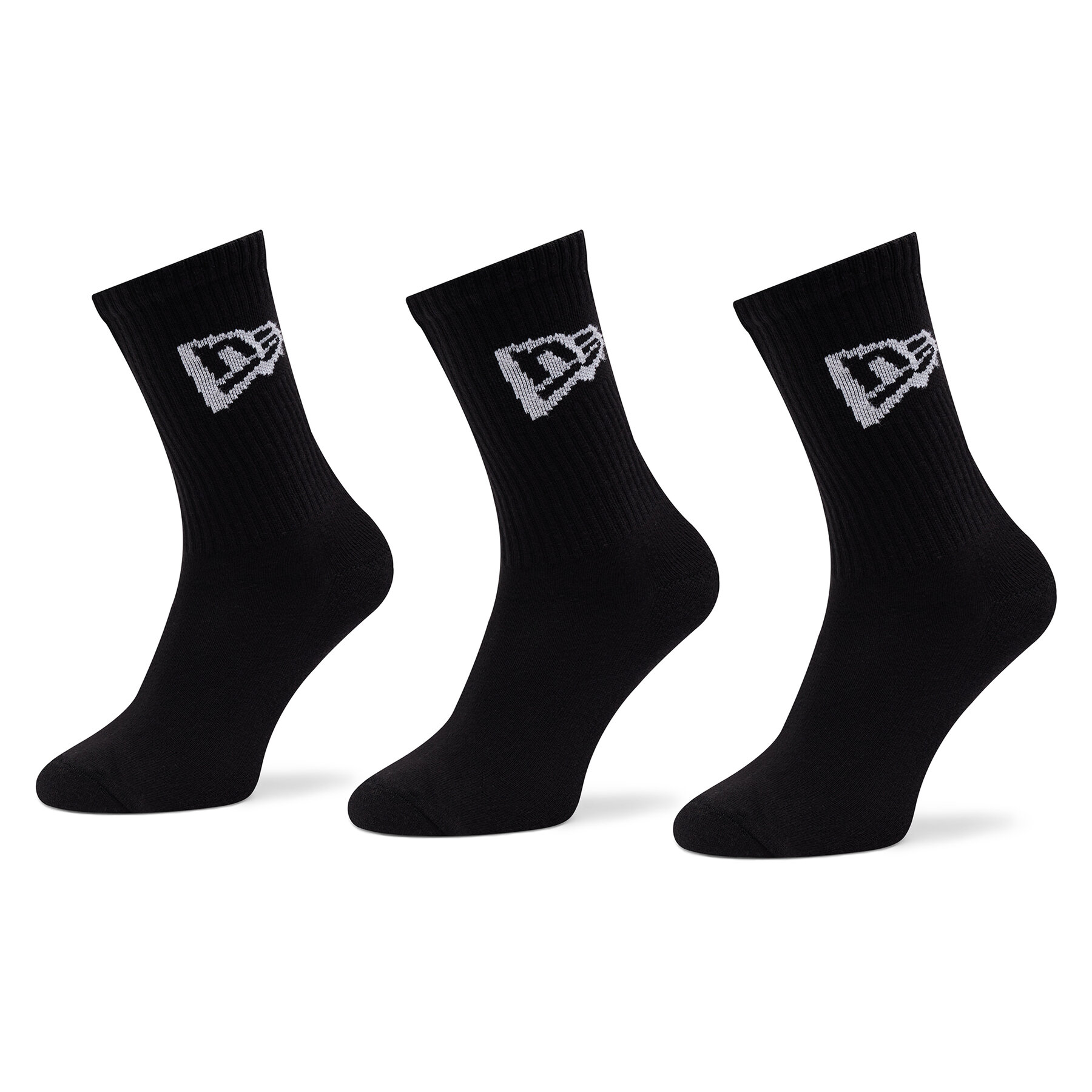 3er-Set hohe Unisex-Socken New Era Flag Crew 13113643 Schwarz von new era