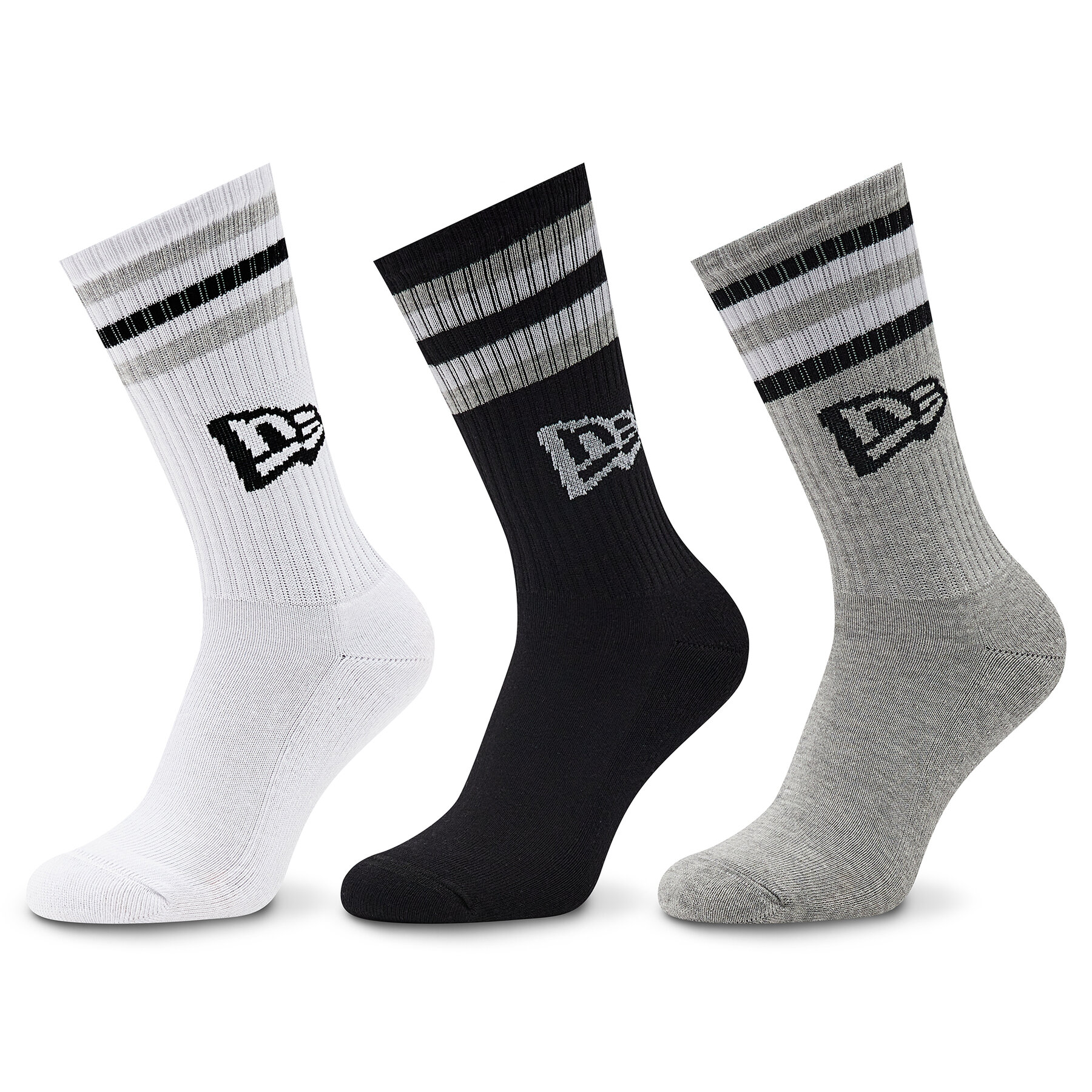 3er-Set hohe Unisex-Socken New Era Retro Stripe Crew 13113629 Bunt 3er-Set hohe Unisex-Socken New Era Retro Stripe Crew 13113629 Bunt von new era