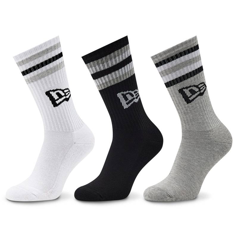 3er-Set hohe Unisex-Socken New Era Retro Stripe Crew 13113629 Bunt von new era