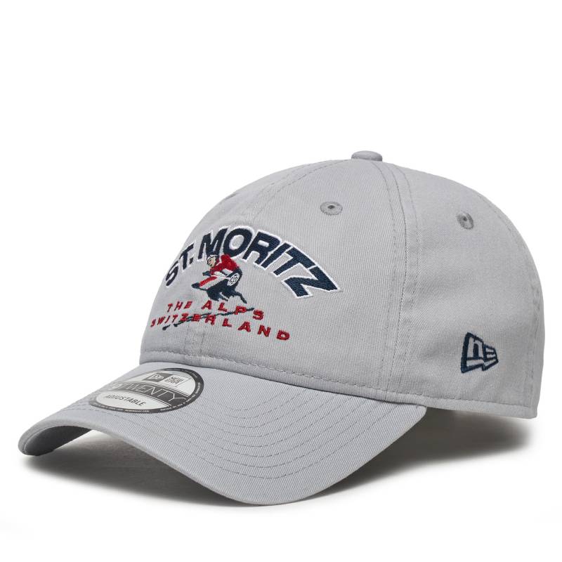 Cap New Era Washed St. Moritz Ski 9TWENTY 60580868 Grau von new era