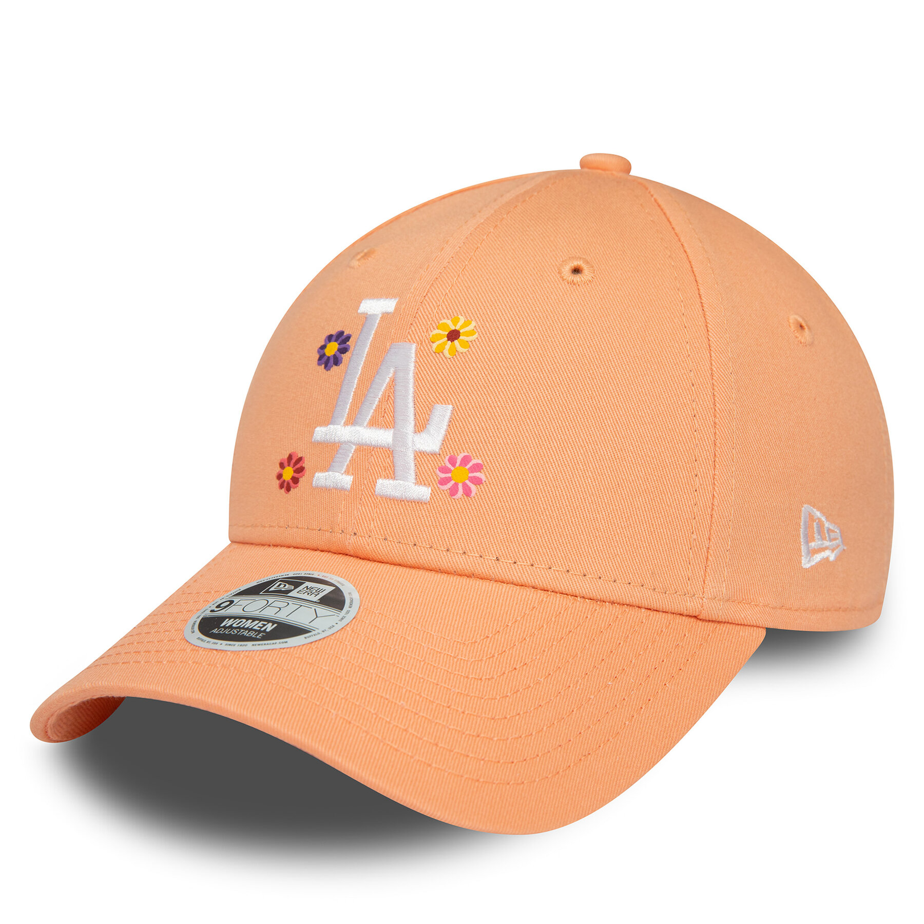 Cap New Era Wmns Flower 940 La Dodgers 60435013 Orange von new era