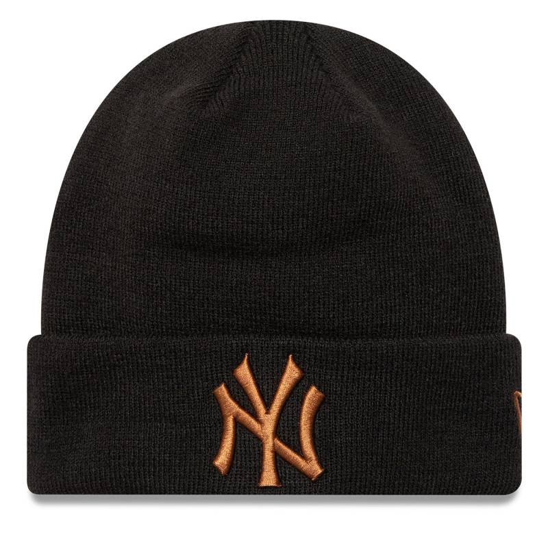 Mütze New Era New York Yankees League Essential Cuff Knit Beanie 60580722 Schwarz von new era