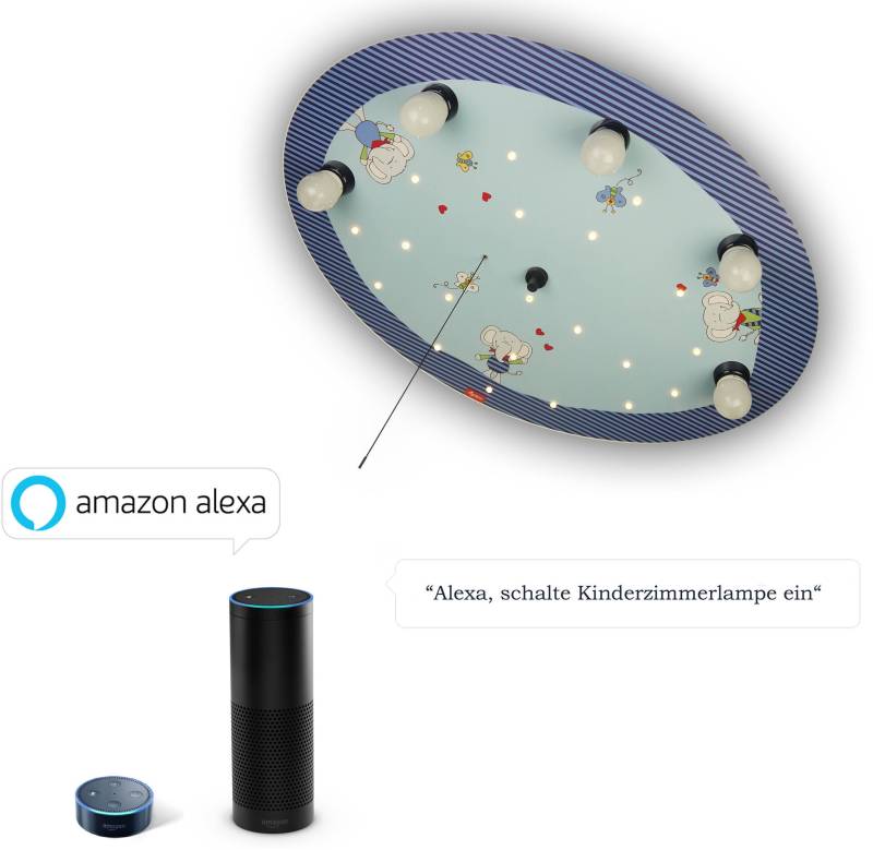 niermann Deckenleuchte »Lolo Lombardo«, 5 flammig, Leuchtmittel E14   ohne Leuchtmittel, Deckenleuchte Lolo Lombardo "Amazon Alexa kompatibel" von niermann