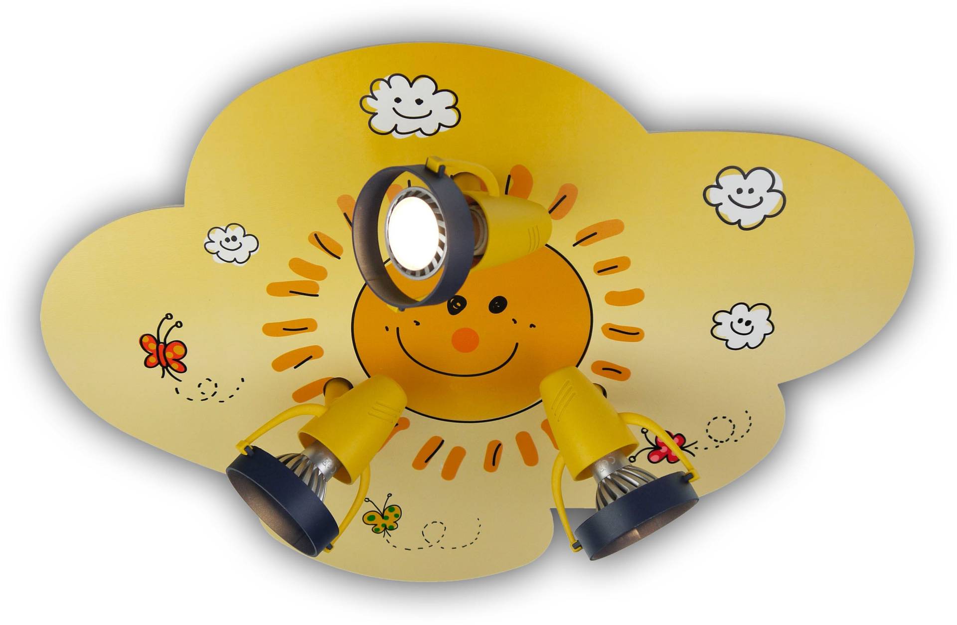 niermann Deckenleuchte »Sunny«, 3 flammig, Leuchtmittel GU10 ohne Leuchtmittel, Wolken-Strahler, Sunny niermann Deckenleuchte »Sunny«, 3 flammig, Leuchtmittel GU10 ohne Leuchtmittel, Wolken-Strahler, Sunny von niermann