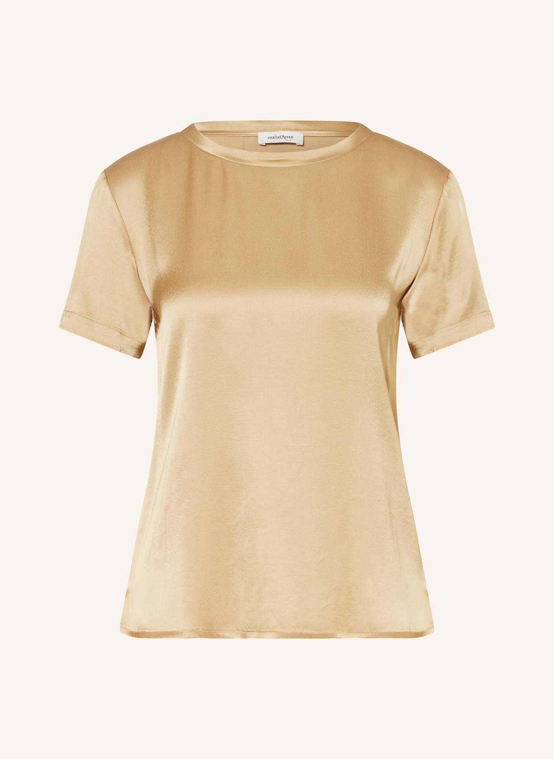 Ottod'ame Blusenshirt Aus Satin beige von ottod'ame