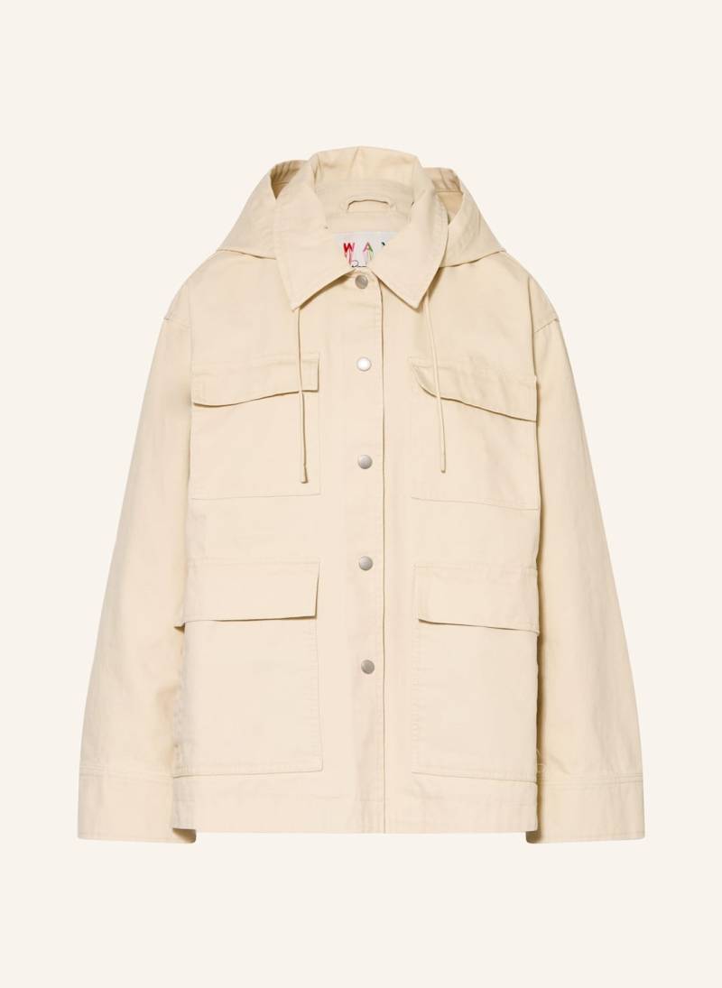 Ottod'ame Jeansjacke Mit Abnehmbarer Kapuze beige von ottod'ame