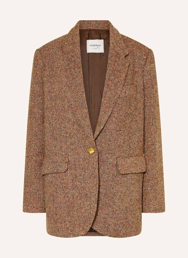 Ottod'ame Oversized-Blazer Aus Tweed braun von ottod'ame