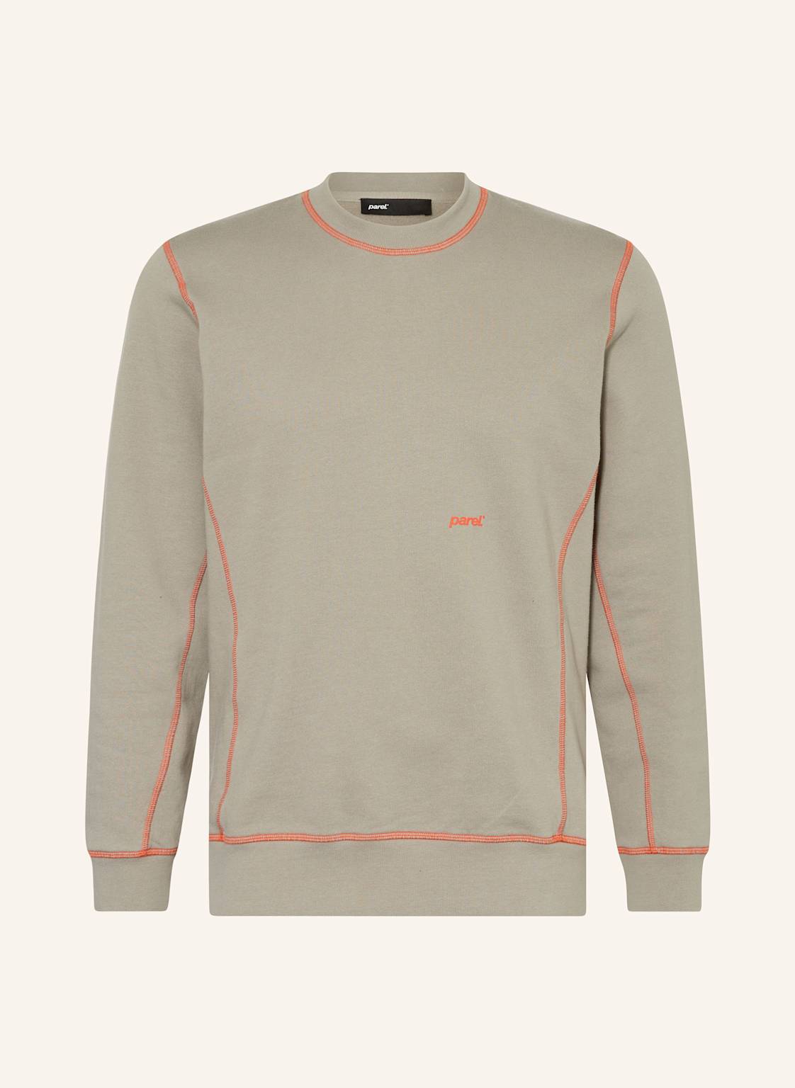 Parel. Sweatshirt Contrast Crewneck beige von parel.