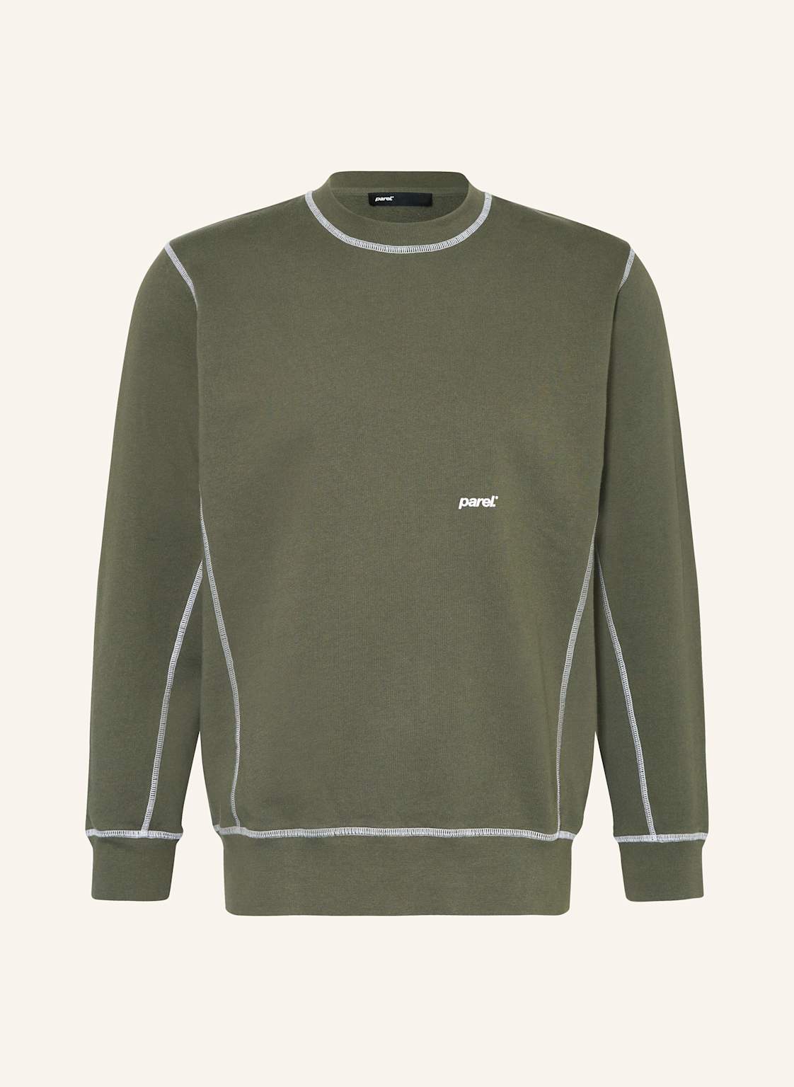 Parel. Sweatshirt Contrast Crewneck gruen von parel.