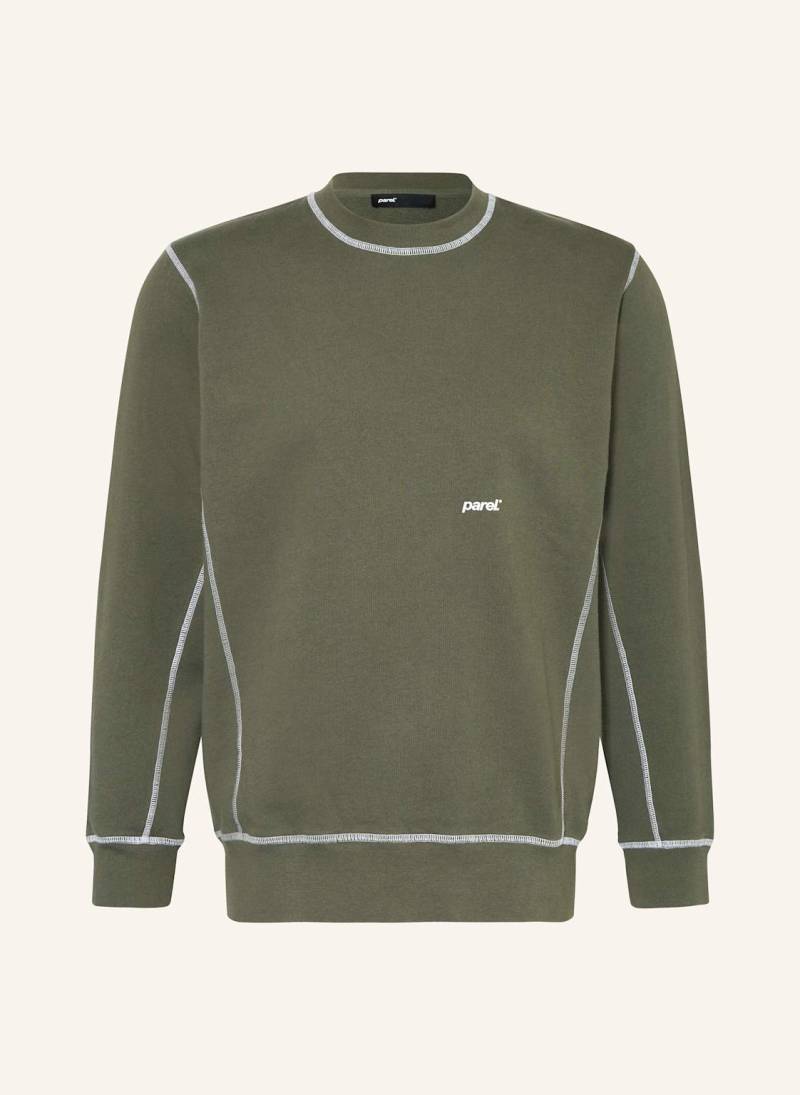 Parel. Sweatshirt Contrast Crewneck gruen von parel.