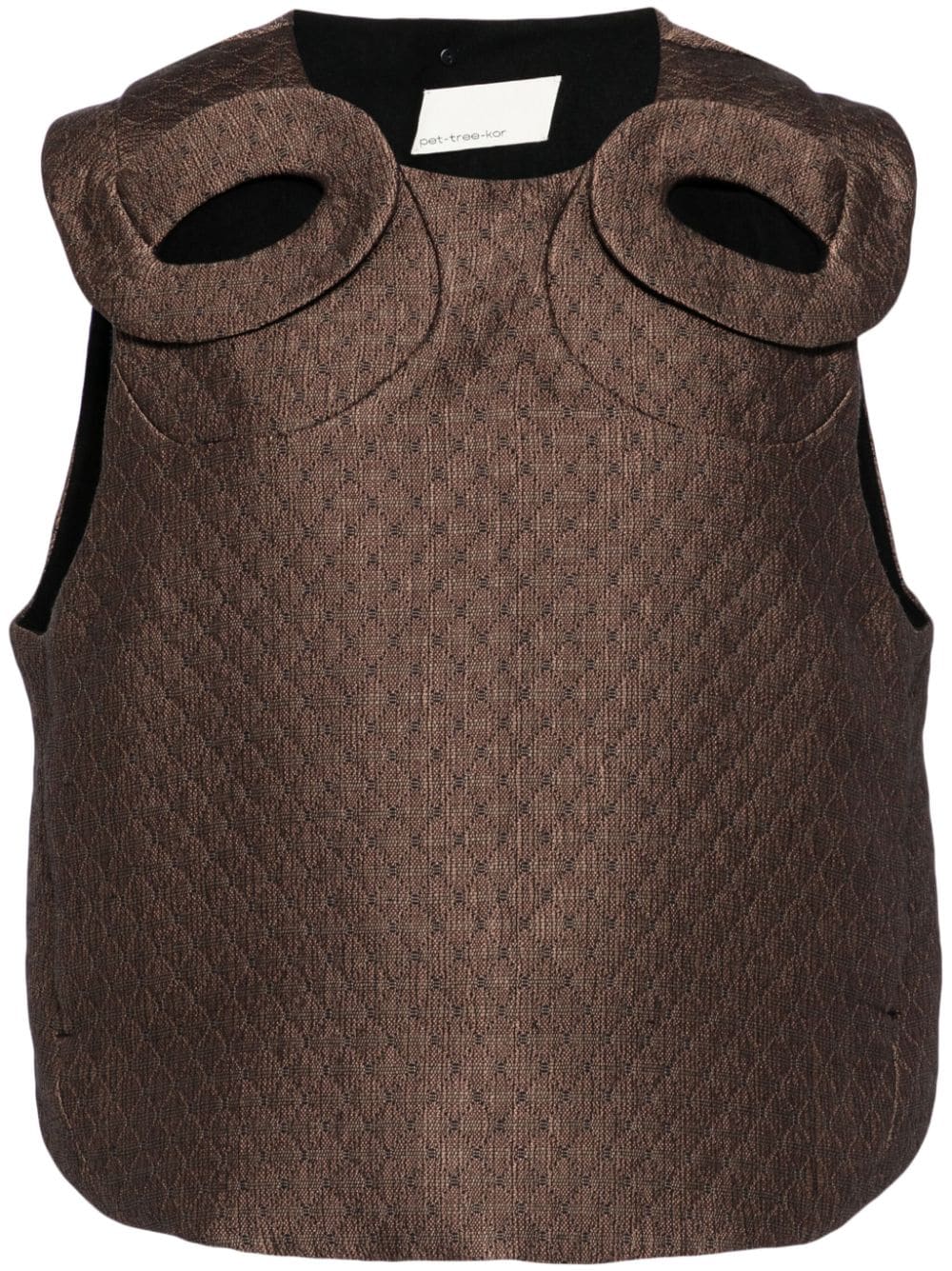 pet-tree-kor open-knit vest - Brown von pet-tree-kor