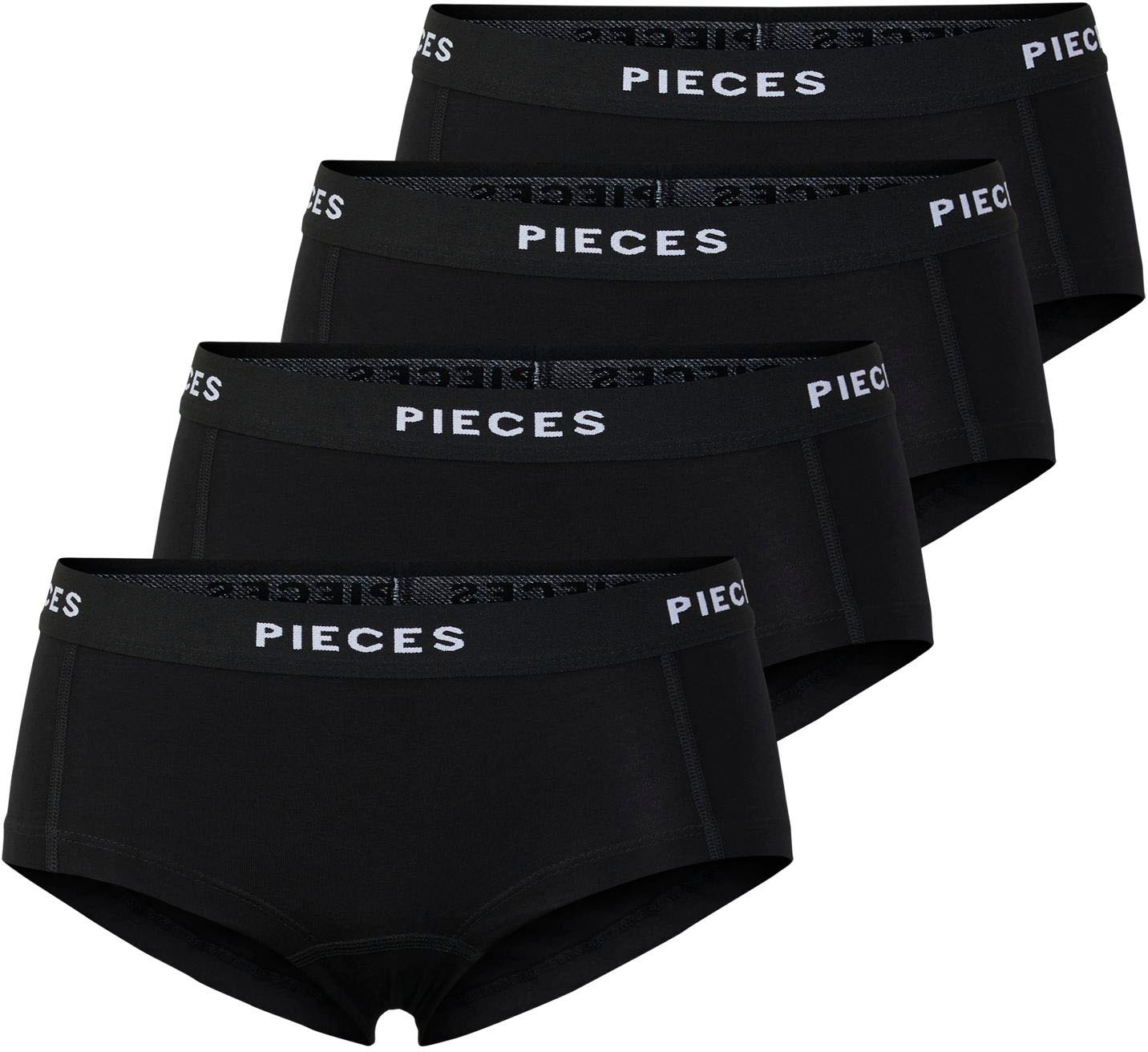 pieces Hipster »PCLOGO LADY 4 PACK SOLID NOOS BC«, (Packung, 4 St., 4er-Pack) von pieces