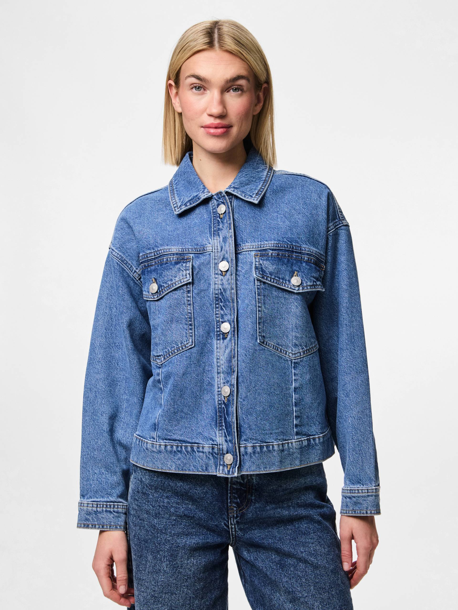 pieces Jeansjacke »PCELMA DENIM JACKET NOOS BC«, ohne Kapuze pieces Jeansjacke »PCELMA DENIM JACKET NOOS BC«, ohne Kapuze von pieces