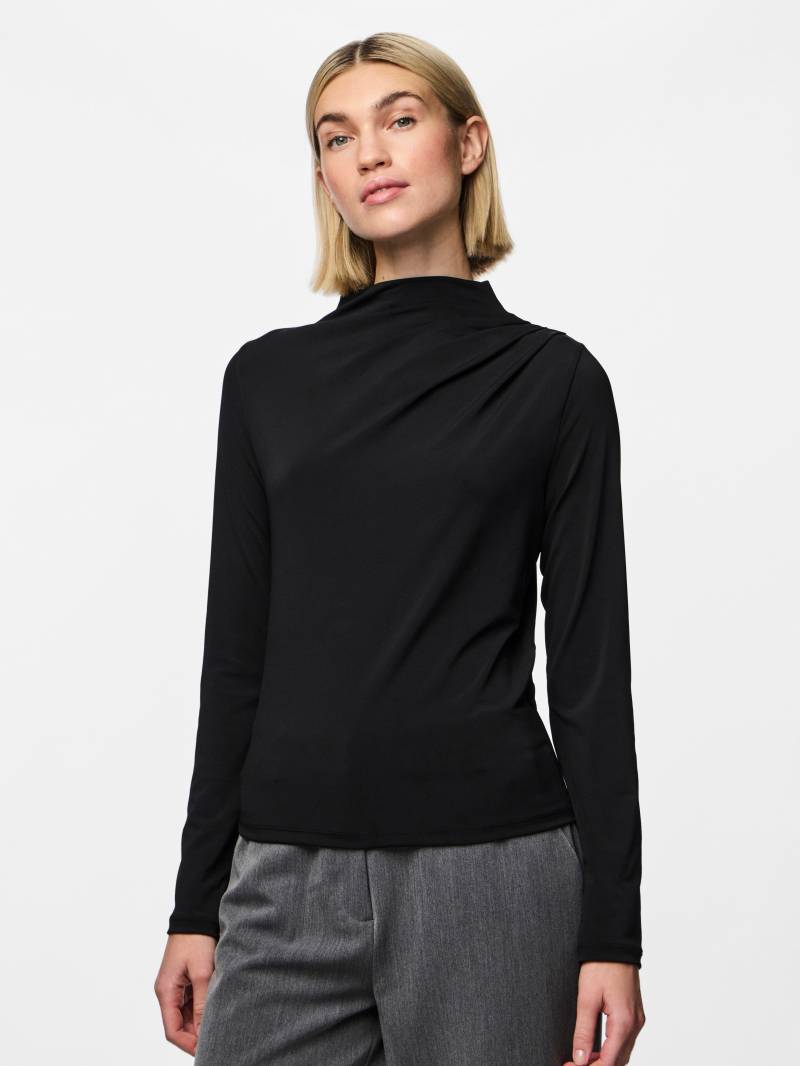 pieces Langarmshirt »PCMADISON LS DRAPED TOP NOOS BC« von pieces