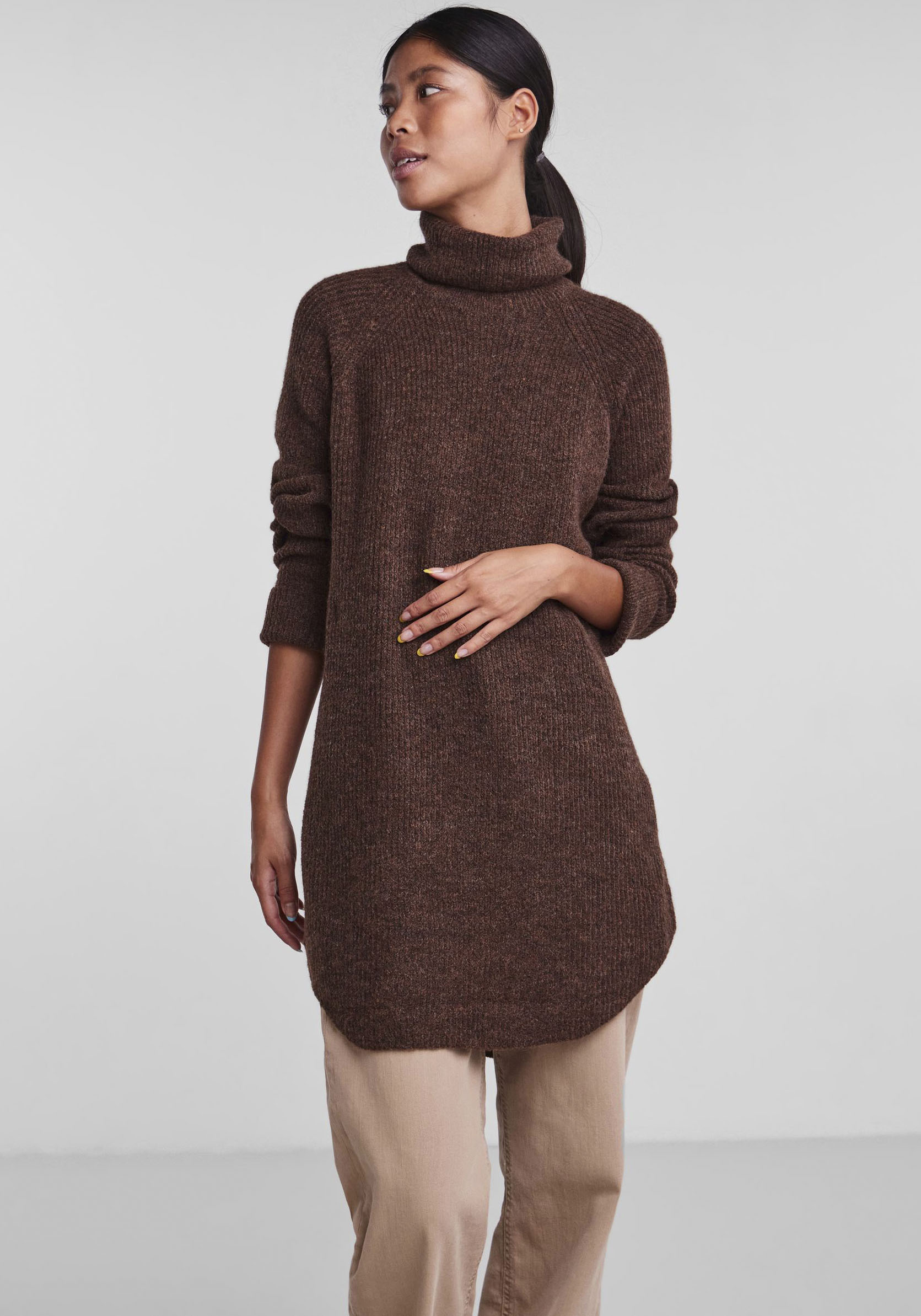 pieces Rollkragenpullover »PCELLEN LS LONG KNIT NOOS BC« von pieces