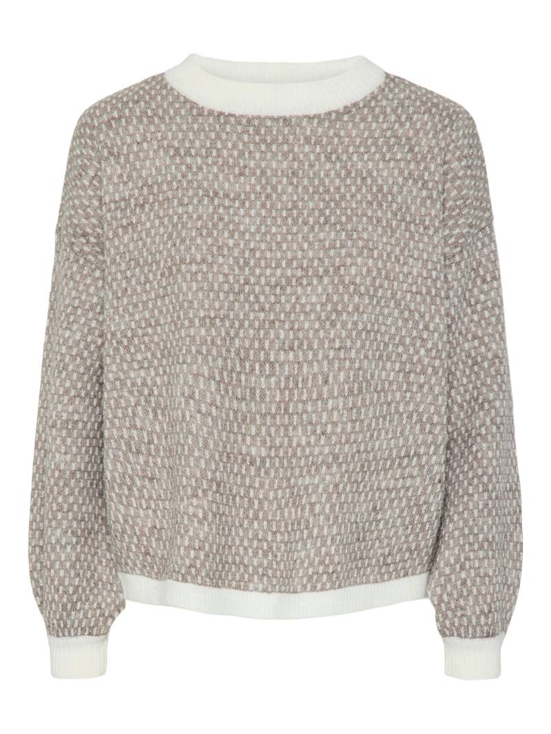 pieces Rundhalspullover »PCDILIPPA LS O-NECK KNIT MM« von pieces