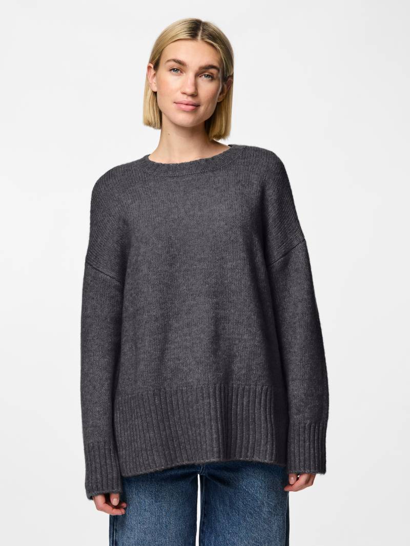 pieces Rundhalspullover »PCNANCY LS LOOSE O-NECK KNIT NOOS BC«, Oversized von pieces