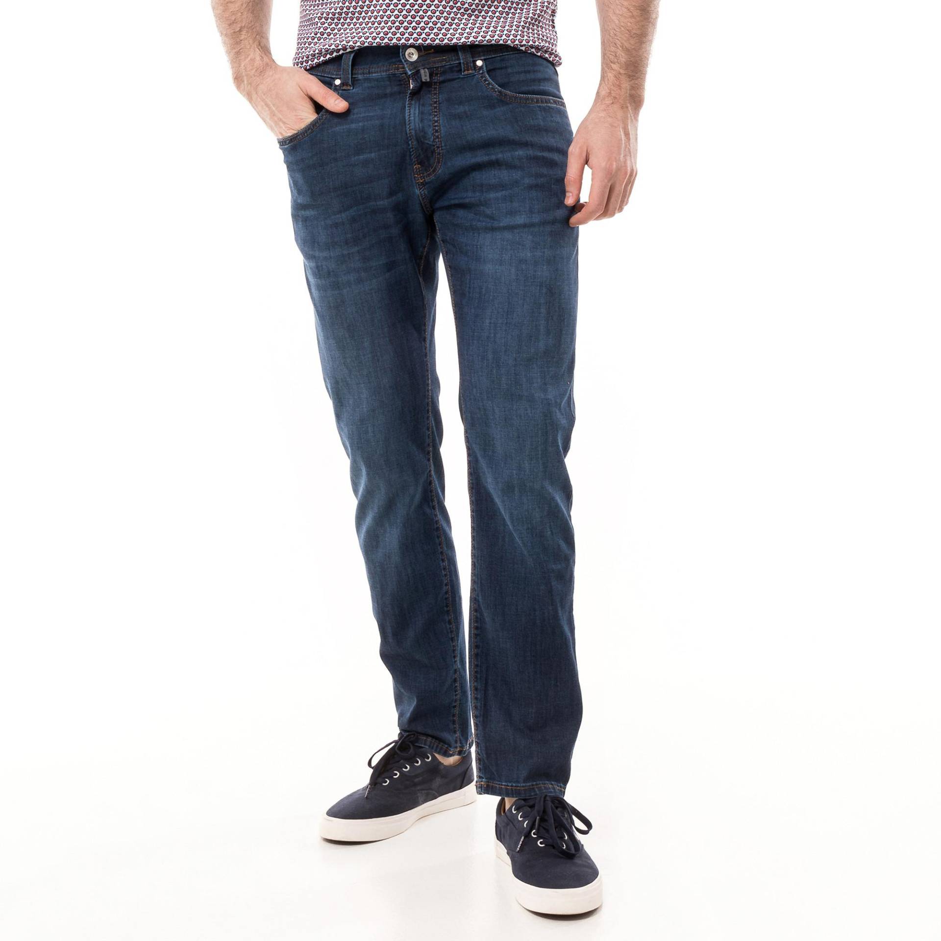 Hose, Tapered Fit Herren Blau L30/W35 von pierre cardin