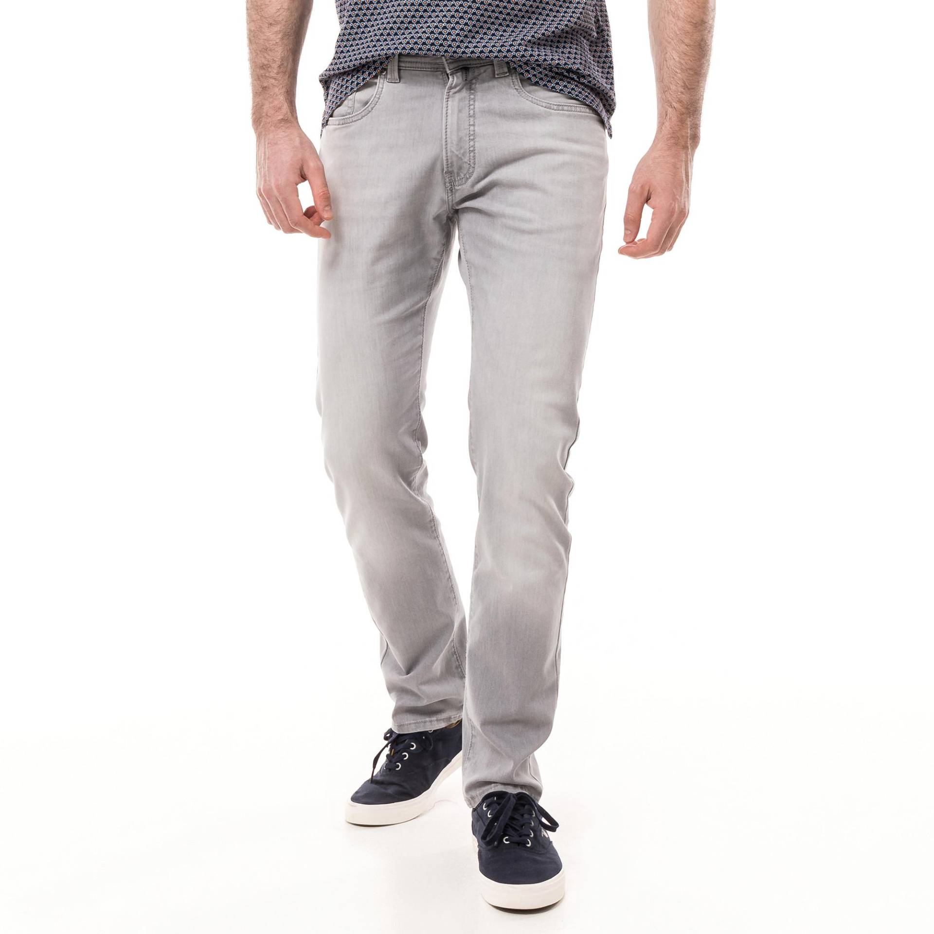 Hose, Tapered Fit Herren Grau  L30/W38 von pierre cardin