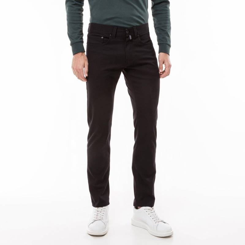 Hose, Tapered Fit Herren Schwarz L30/W32 von pierre cardin