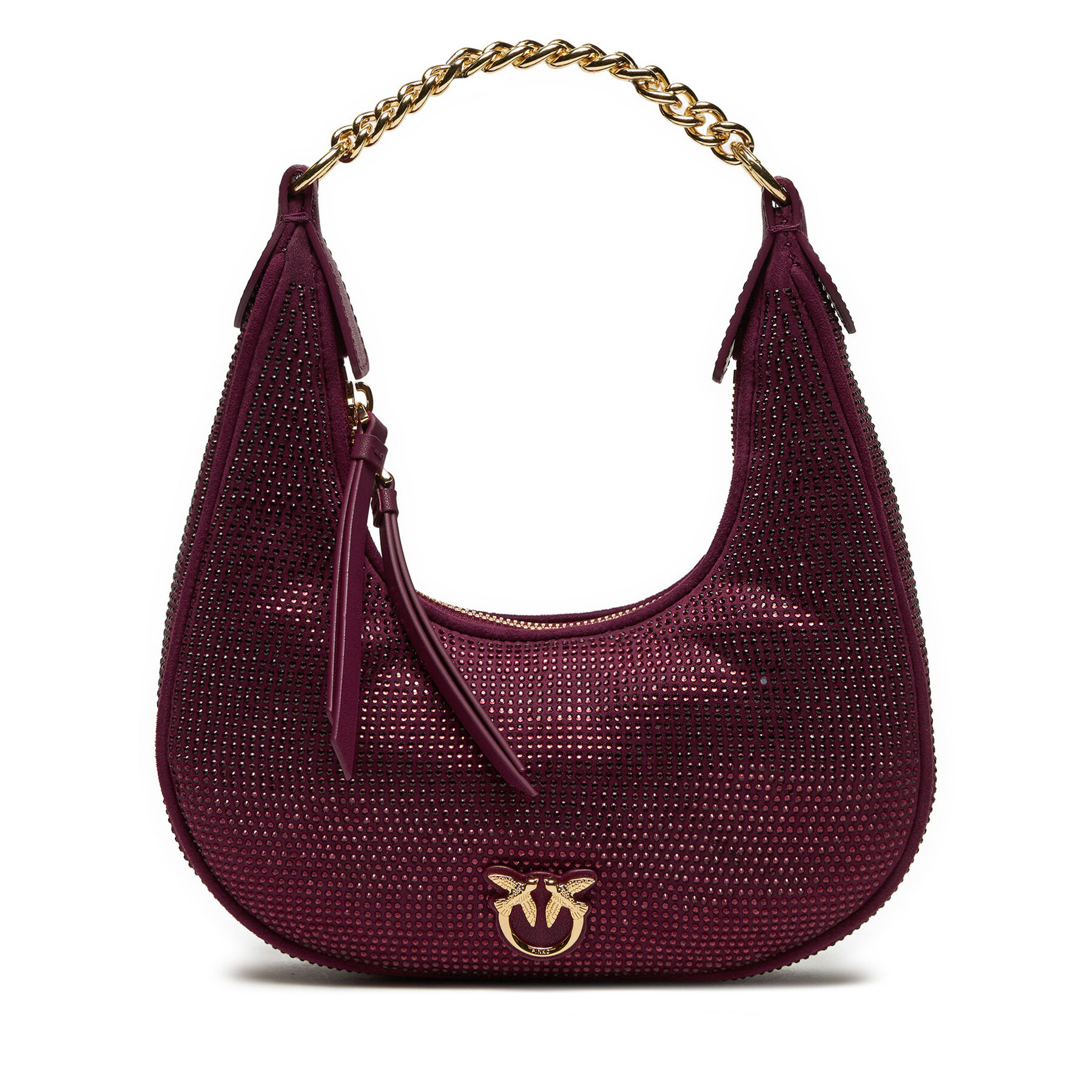 Handtasche PINKO Brioche Hobo Mini AI 24-25 PLTT 101433 A159 Dunkelrot Handtasche PINKO Brioche Hobo Mini AI 24-25 PLTT 101433 A159 Dunkelrot von pinko