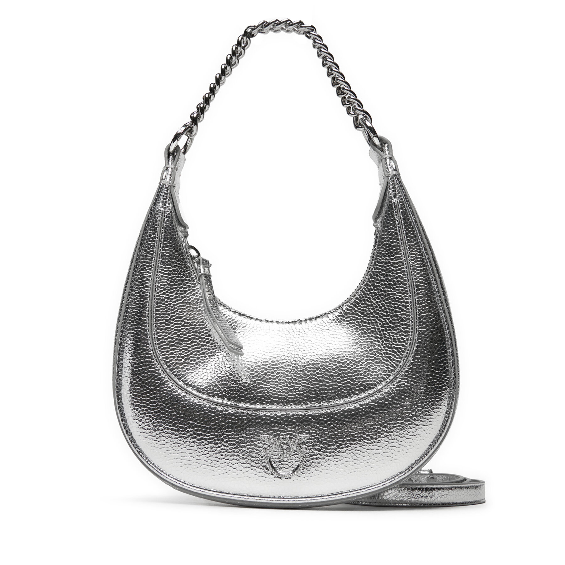 Handtasche PINKO Brioche Hobo Mini AI 24-25 PLTT 101433 A204 Silberfarben Handtasche PINKO Brioche Hobo Mini AI 24-25 PLTT 101433 A204 Silberfarben von pinko