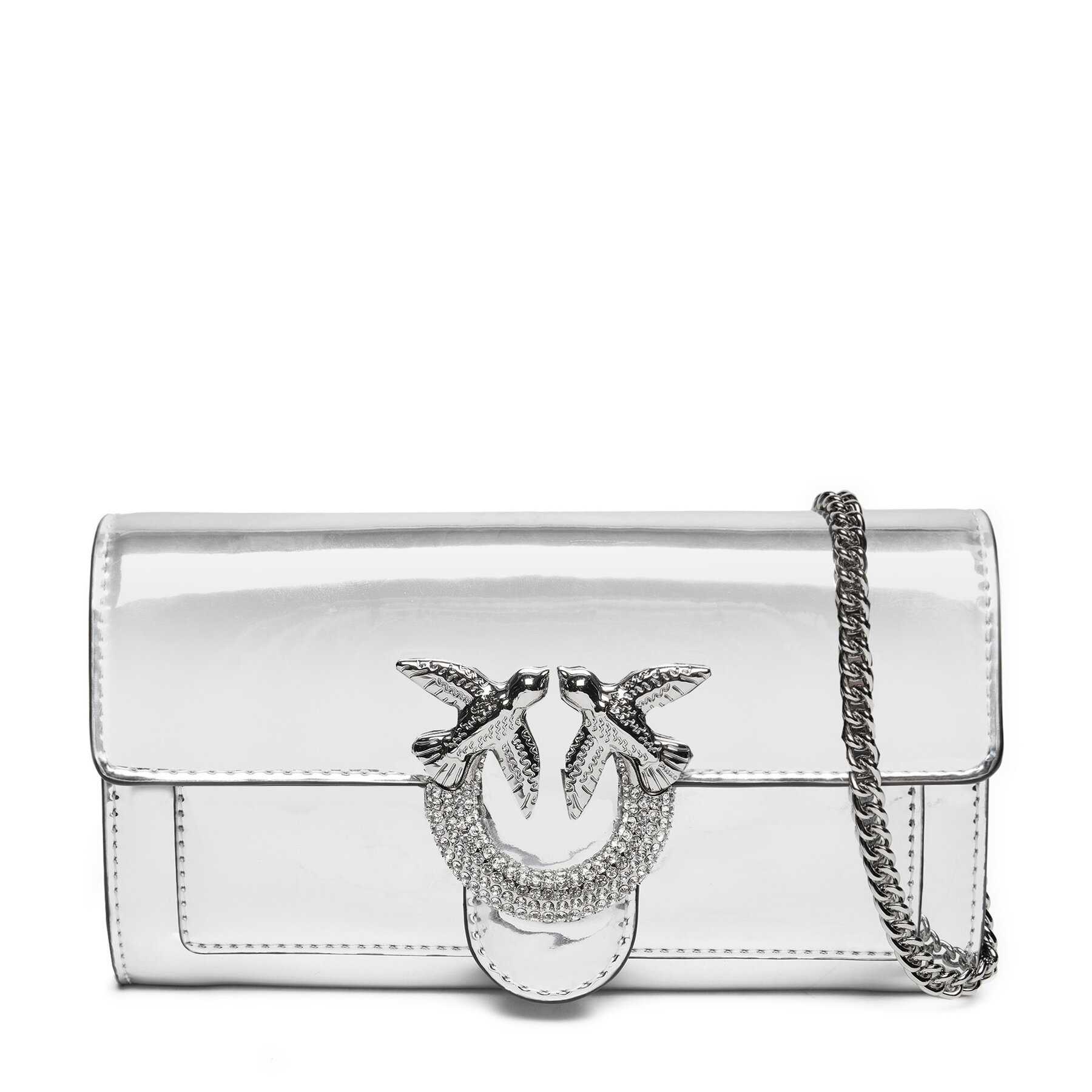 Handtasche PINKO Love One Wallet C AI 24-25 PLTT 100062 A1JD Silberfarben Handtasche PINKO Love One Wallet C AI 24-25 PLTT 100062 A1JD Silberfarben von pinko
