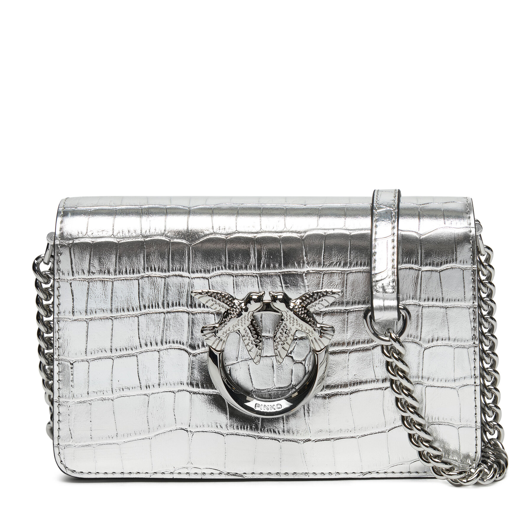 Handtasche PINKO Love Click Mini AI 24-25 PLTT 100067 A1W5 Silberfarben Handtasche PINKO Love Click Mini AI 24-25 PLTT 100067 A1W5 Silberfarben von pinko