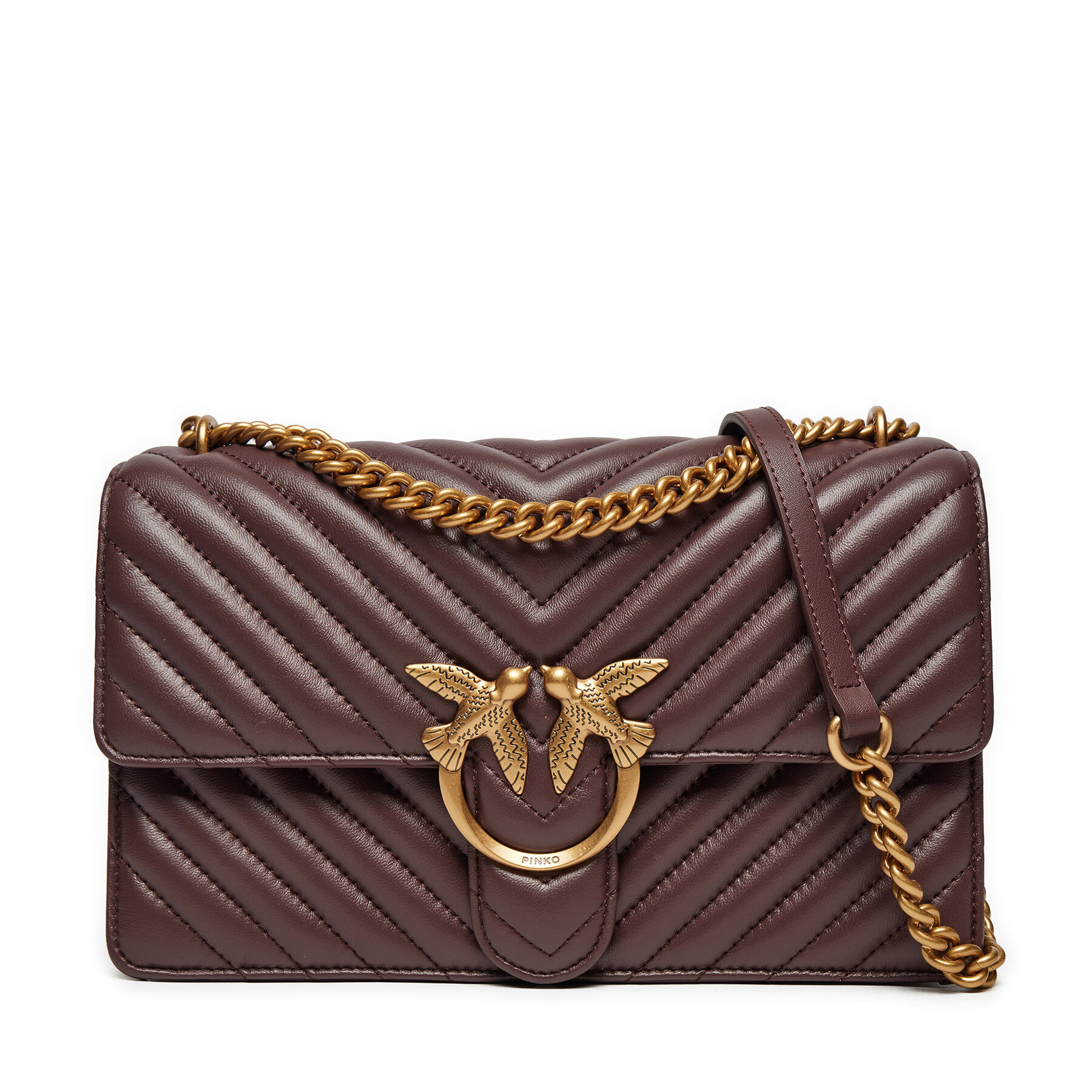 Handtasche PINKO Love One Classic Dc AI 24-25 PLTT 100941 A0GK Dunkelrot Handtasche PINKO Love One Classic Dc AI 24-25 PLTT 100941 A0GK Dunkelrot von pinko