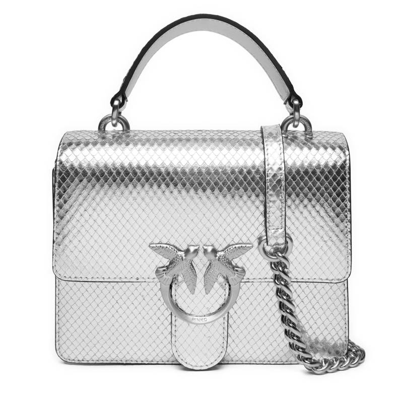 Handtasche PINKO Love One Top Handle Mini Light AI 24-25 PLTT 100071 A1VG Silberfarben von pinko