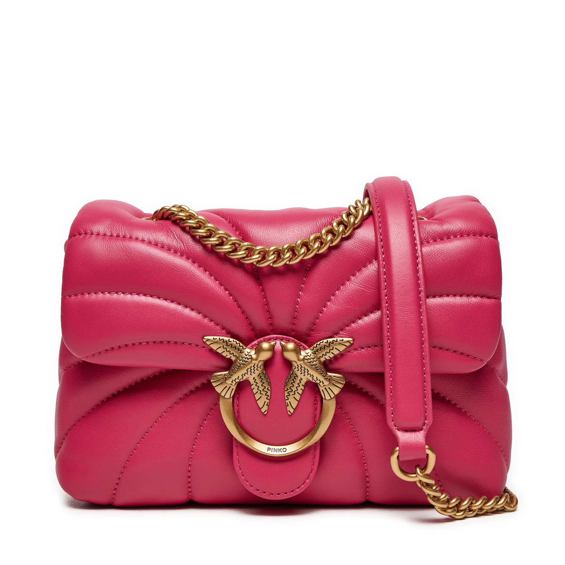 Handtasche PINKO Love Puff Mini Cl AI 24-25 PLTT 100039 A1EX Rosa von pinko