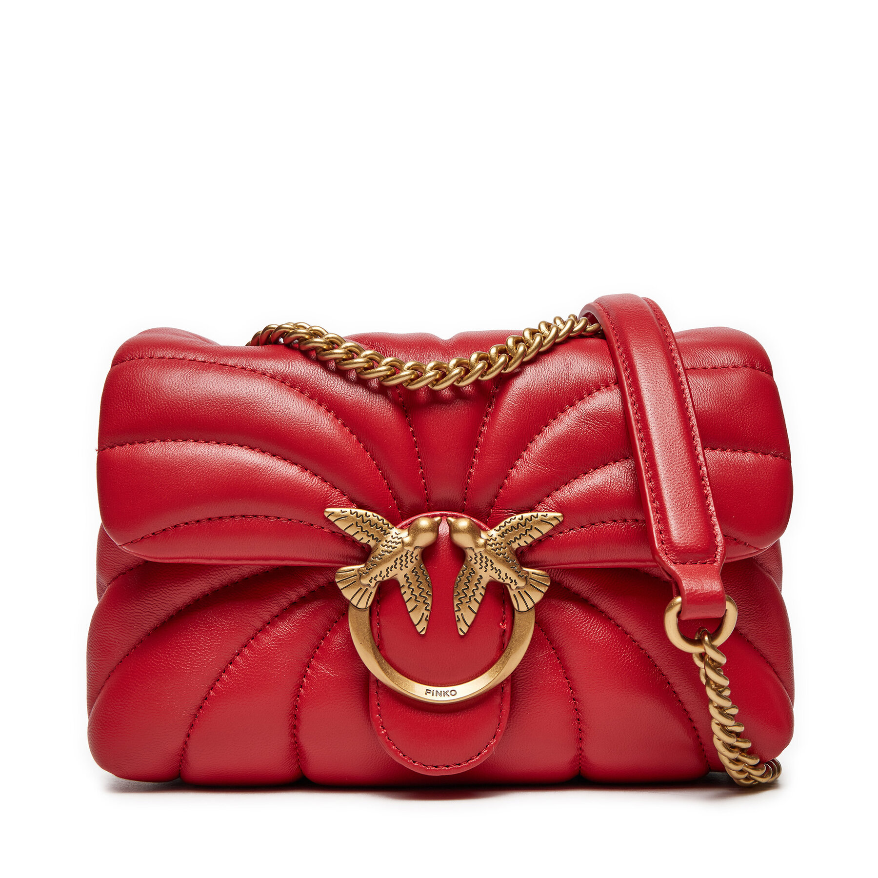 Handtasche PINKO Love Puff Mini Cl AI 24-25 PLTT 100039 A1EX Rot Handtasche PINKO Love Puff Mini Cl AI 24-25 PLTT 100039 A1EX Rot von pinko