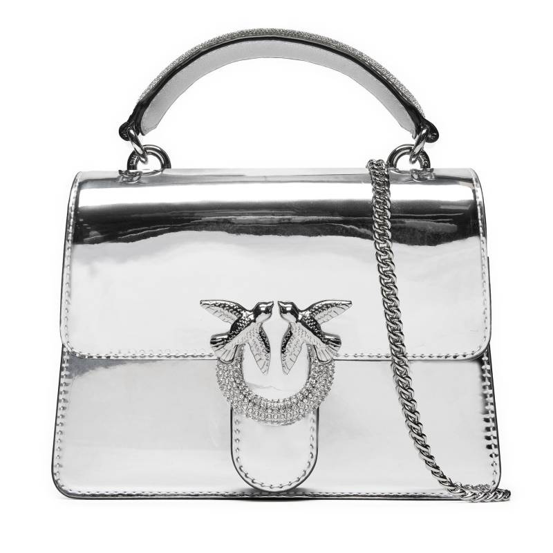 Handtasche PINKO Love One Top Handle Mini Light AI 24-25 PLTT 100071 A1JD Silberfarben von pinko