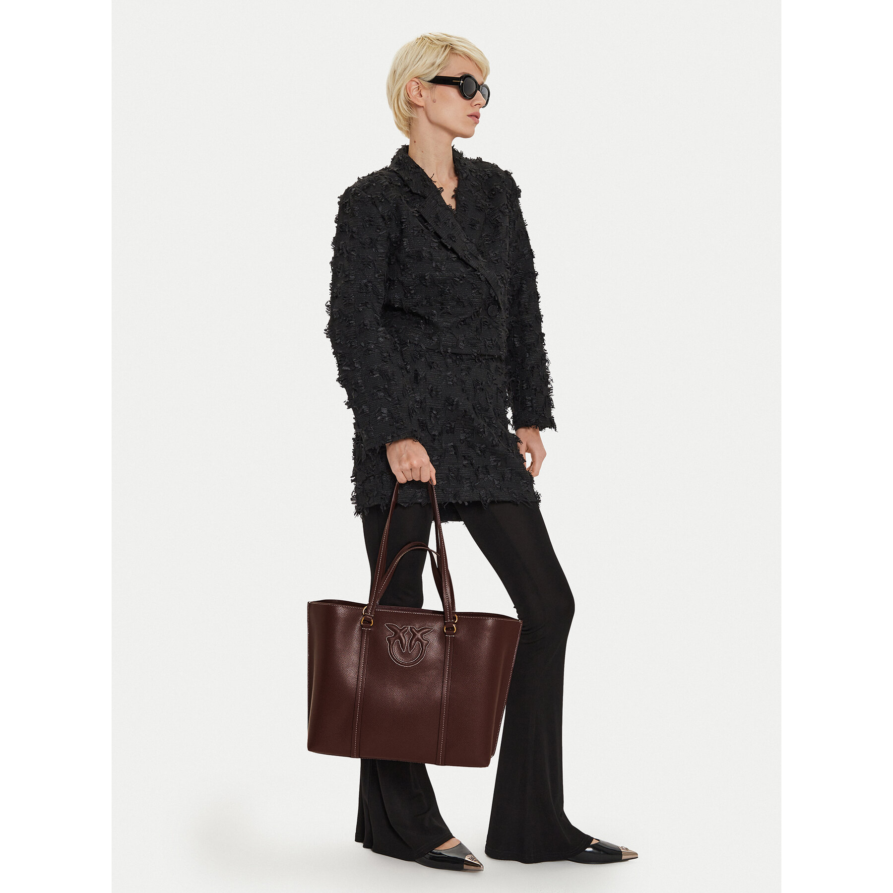 Handtasche PINKO Miranda Shopper Big AI 24-25 PLTT 104514 A29O Dunkelrot Handtasche PINKO Miranda Shopper Big AI 24-25 PLTT 104514 A29O Dunkelrot von pinko