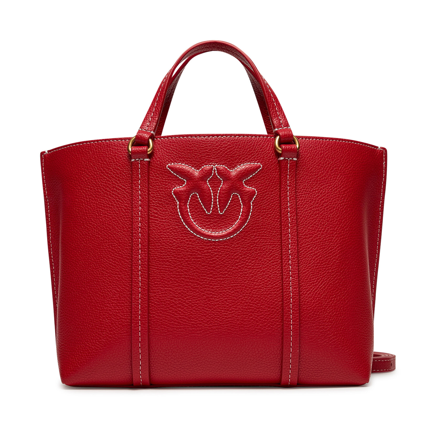 Handtasche PINKO Miranda Shopper Mini AI 24-25 PLTT 104515 A29O Rot von pinko