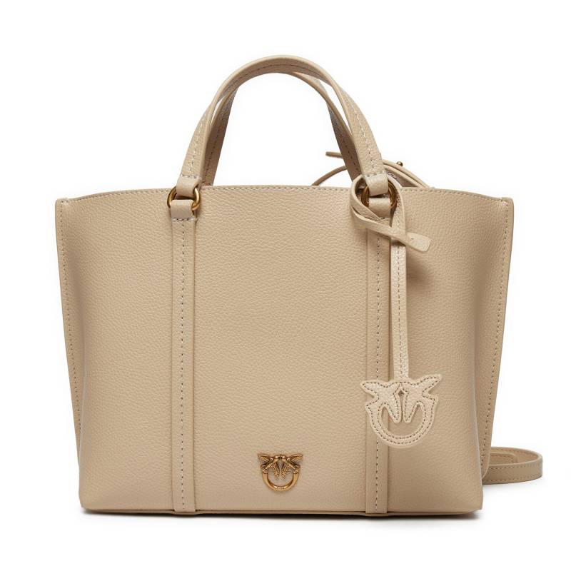 Handtasche Pinko Carrie Shopper Classic AI 24-25 PLTT 102833 A1LF Beige von pinko