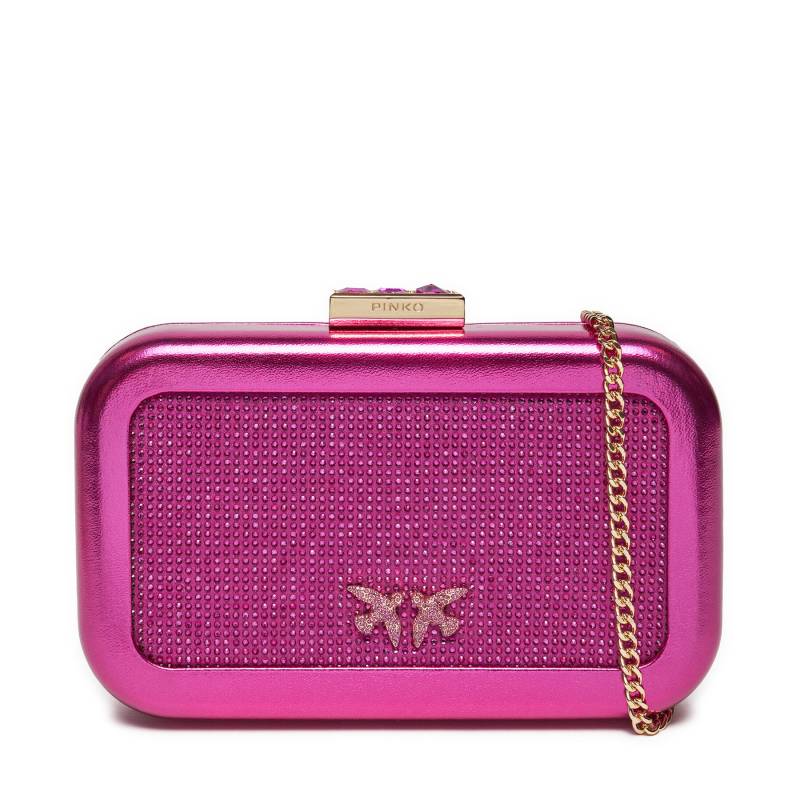 Handtasche Pinko Greta BOX Pelle Laminata 103515 A1WD N17Y Rosa von pinko