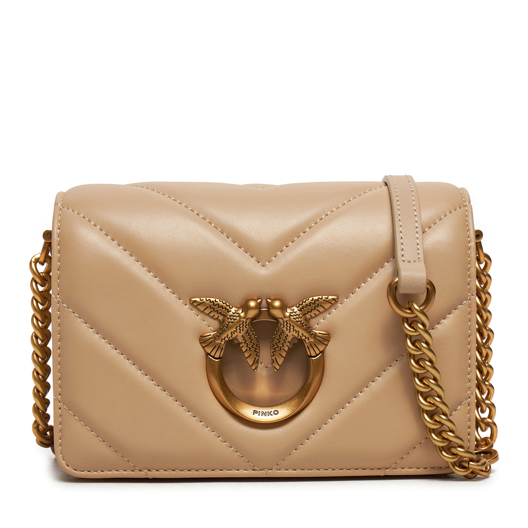 Handtasche Pinko Love Click Mini AI 100067 A136 Beige von pinko