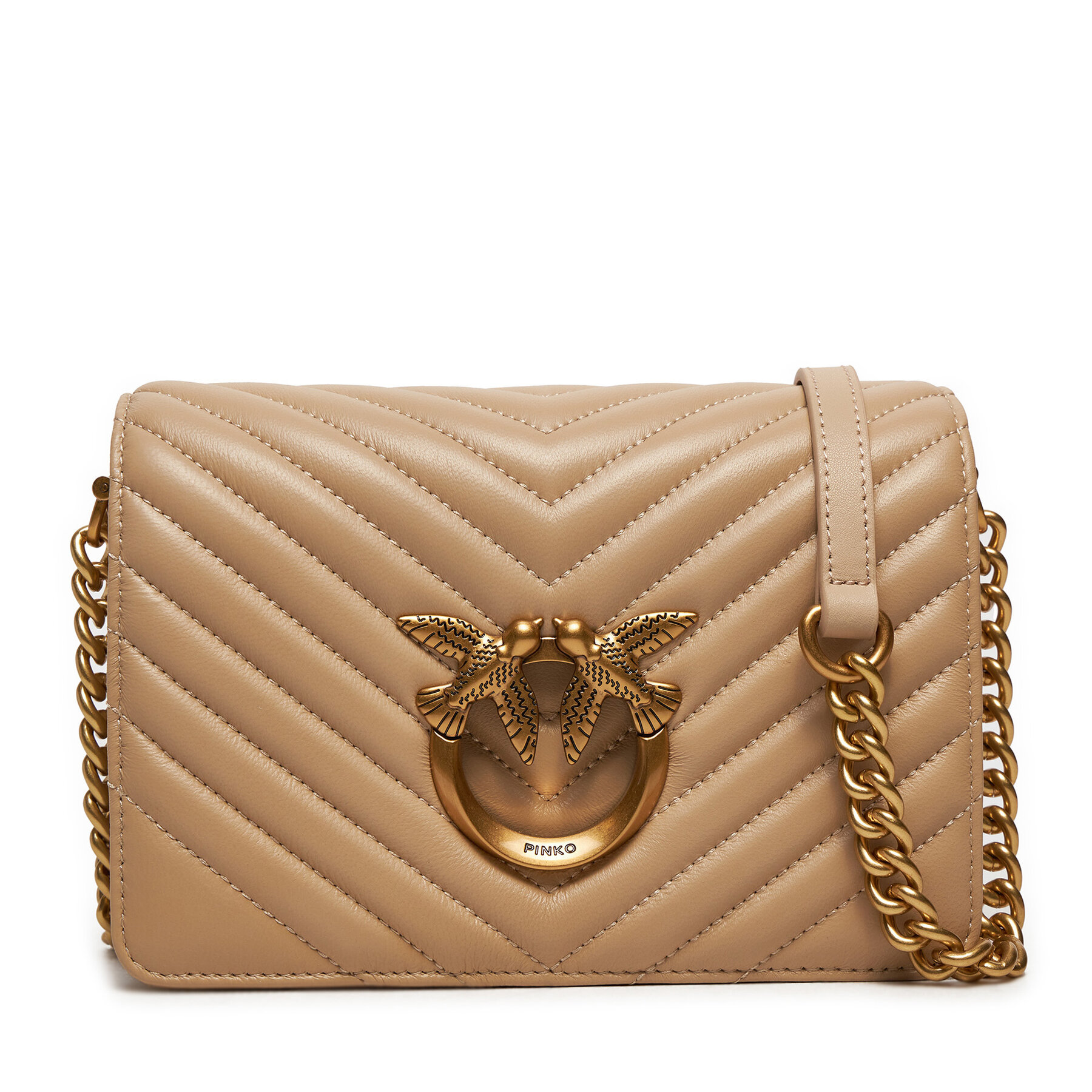 Handtasche Pinko Love Click Mini AI 24-25 PLTT 100067 A0GK Beige von pinko