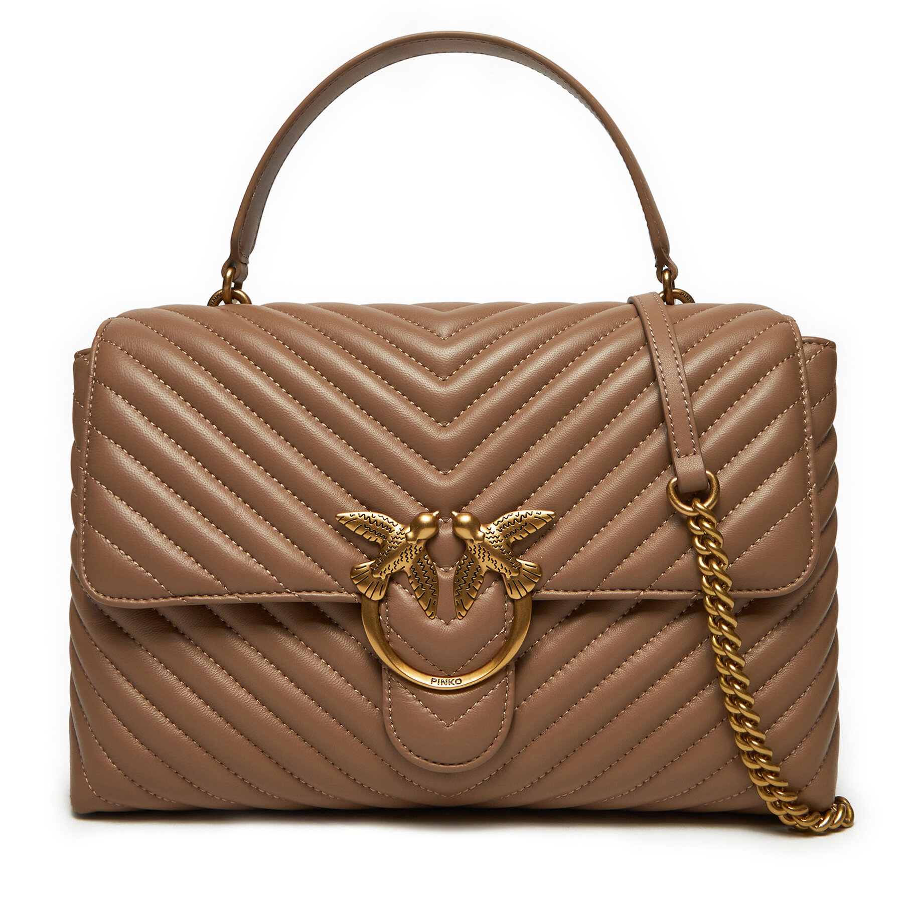 Handtasche PINKO Love Lady Puff Big Cl . AI 23-24 PLTT 100042 A0GK Beige Handtasche PINKO Love Lady Puff Big Cl . AI 23-24 PLTT 100042 A0GK Beige von pinko
