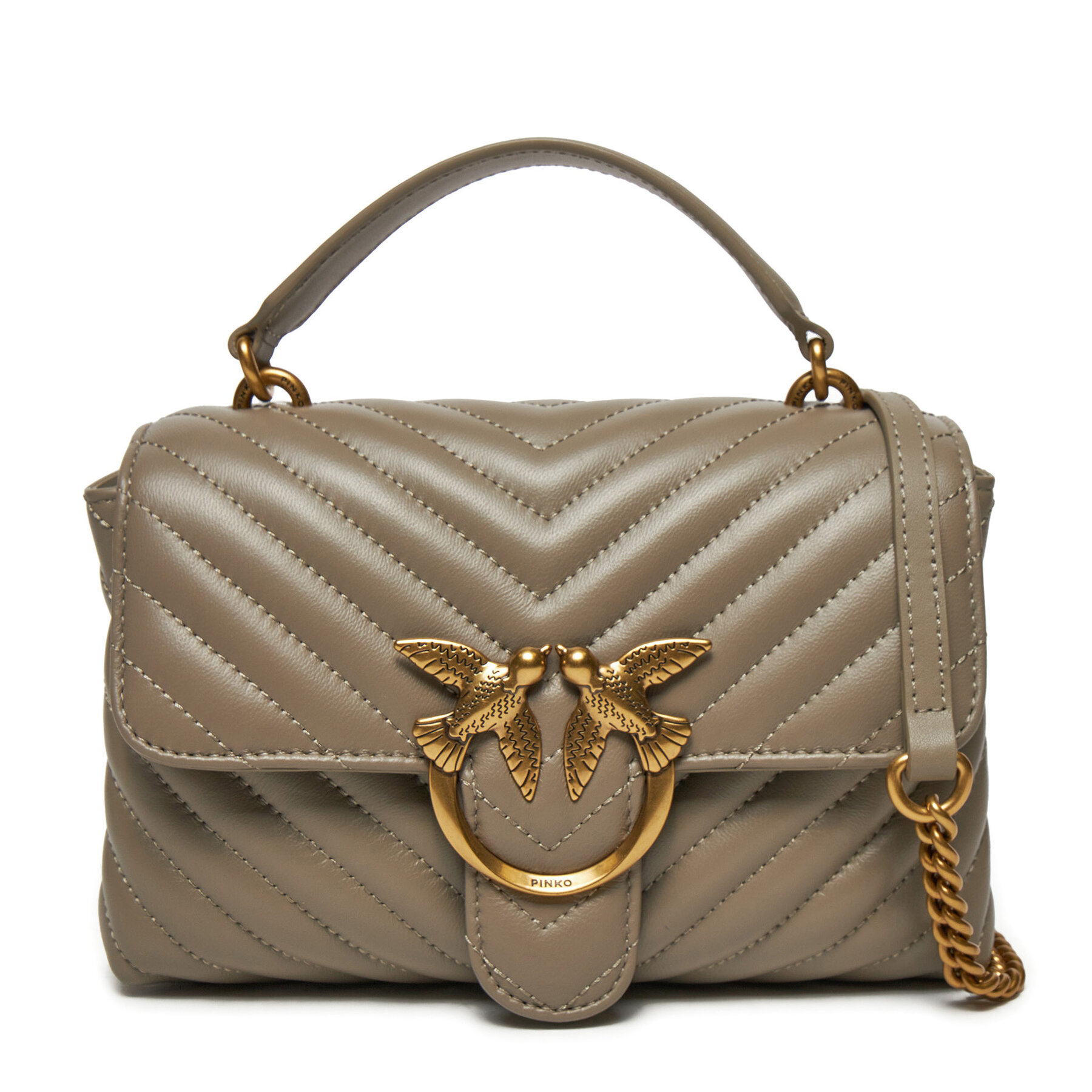 Handtasche PINKO Love Lady Puff Mini Cl AI 23-24 PLTT 100044 A0GK Beige von pinko