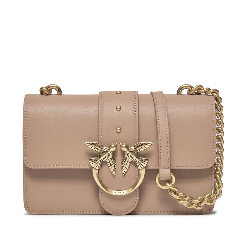 Handtasche PINKO Love One Mini Cl AI 23-24 PLTT 100059 A0F1 Beige von pinko