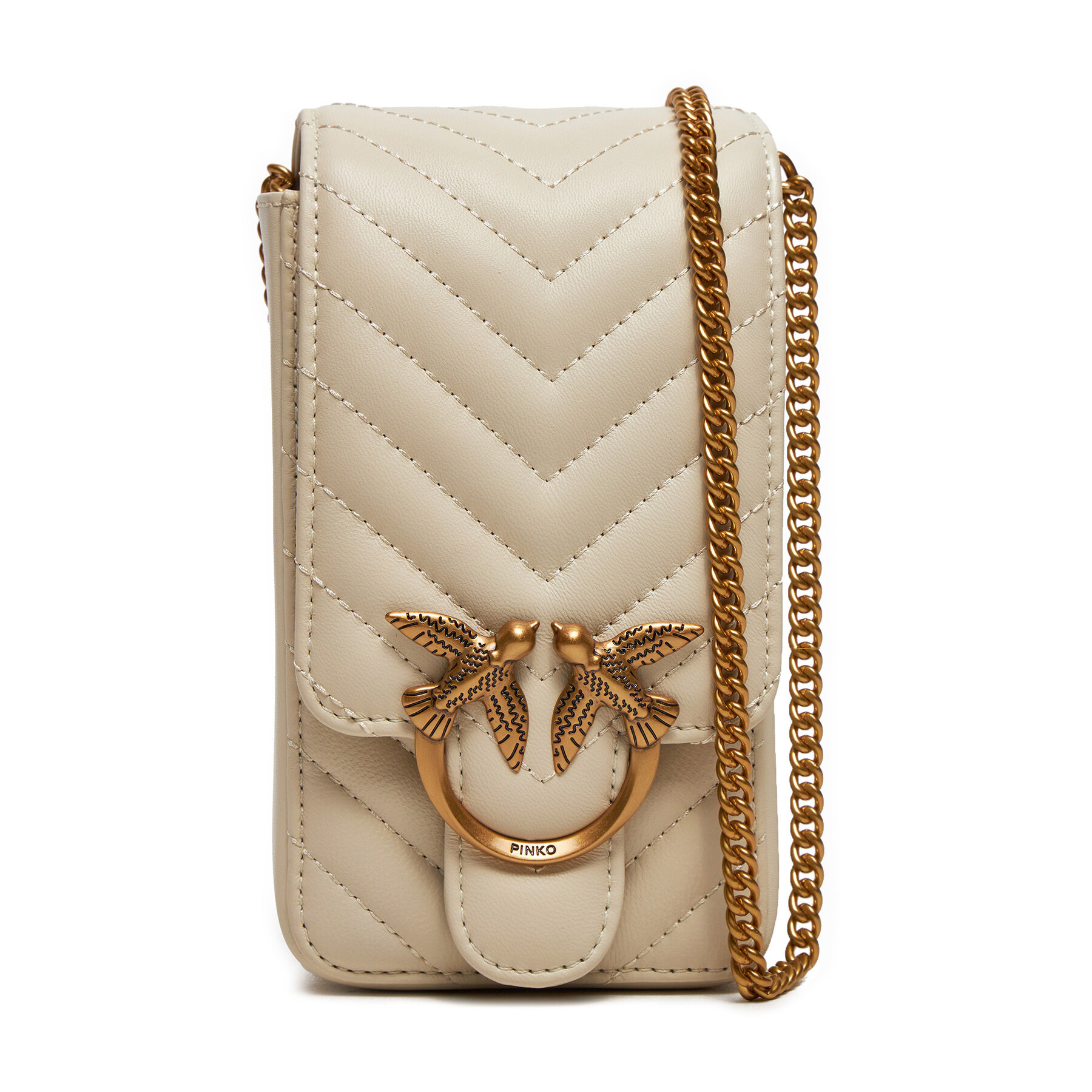 Handtasche Pinko Love One Smart AI 24-25 PLTT 102739 A0GK Écru von pinko