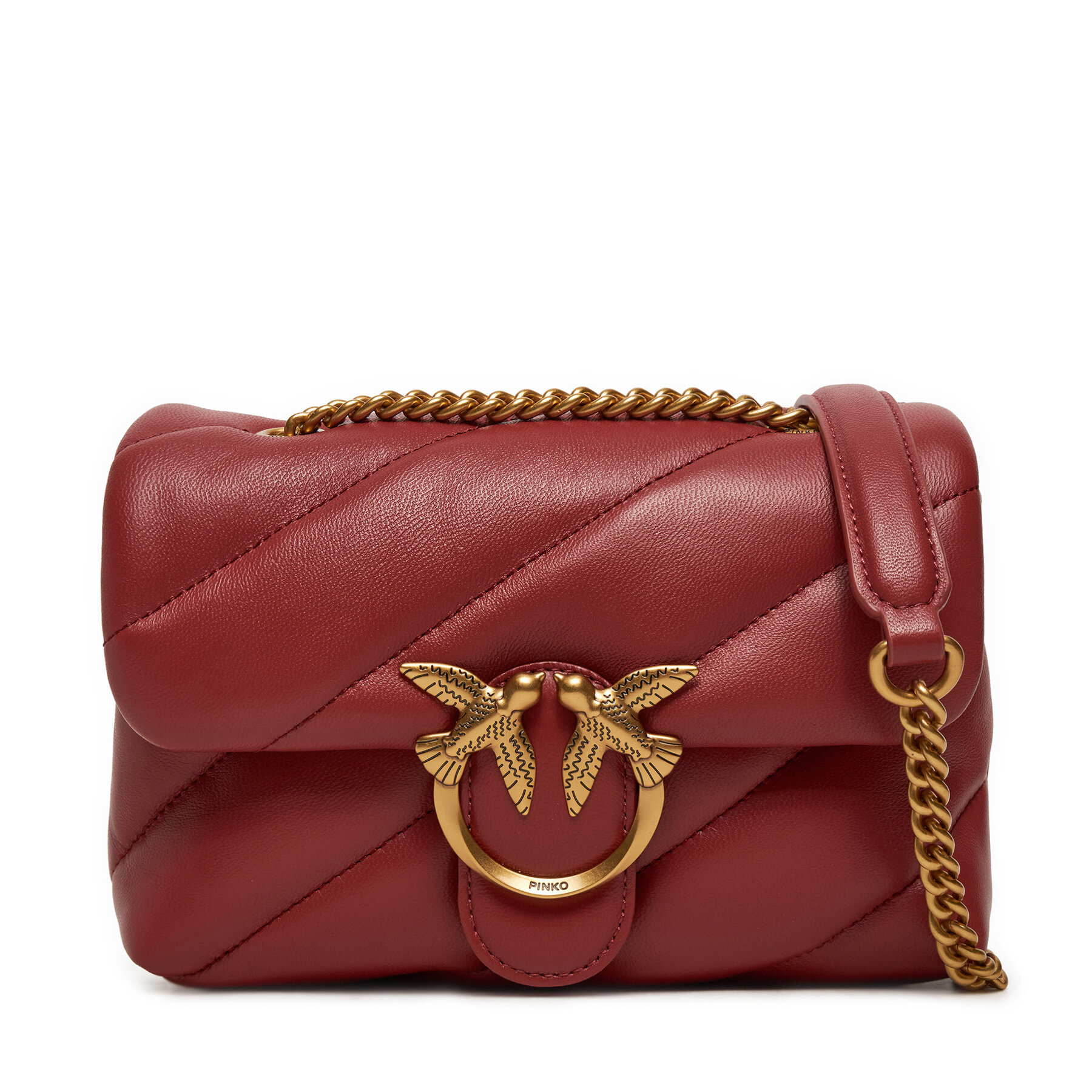 Handtasche PINKO Love Puff Mini Cl AI 24-25 PLTT 100039 A0F2 Dunkelrot Handtasche PINKO Love Puff Mini Cl AI 24-25 PLTT 100039 A0F2 Dunkelrot von pinko