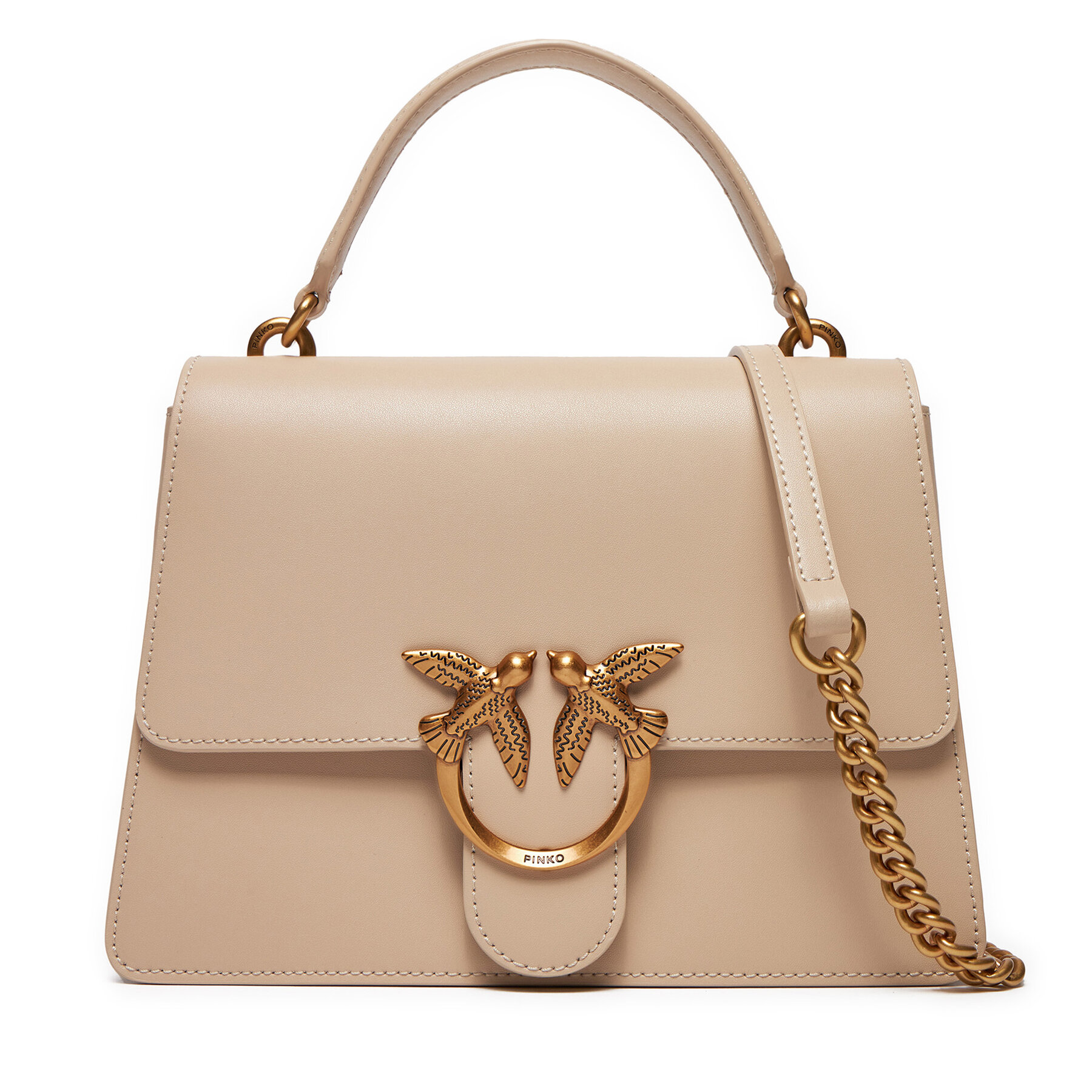 Handtasche PINKO Lowe One Top Handle Classic Light Beige Handtasche PINKO Lowe One Top Handle Classic Light Beige von pinko
