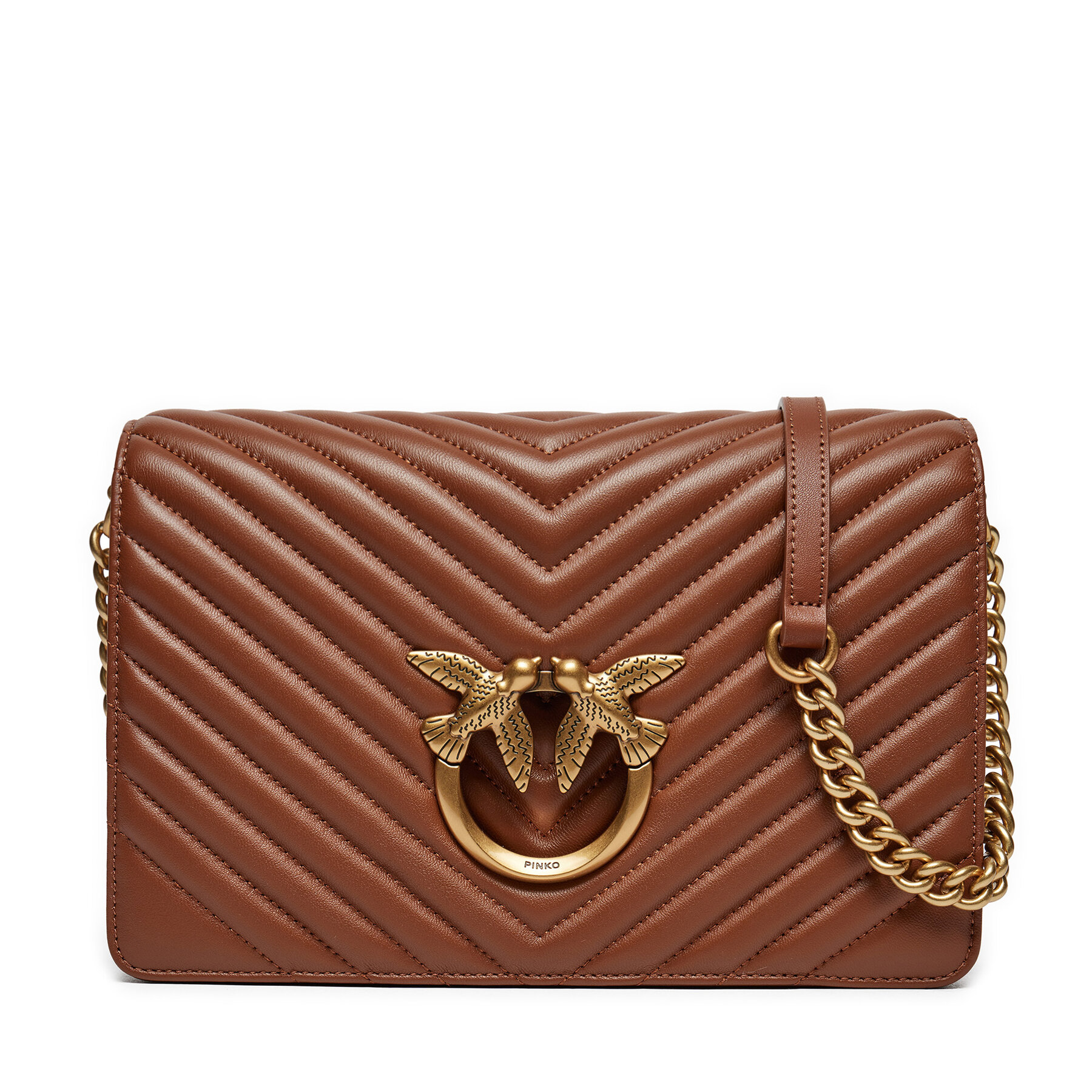 Handtasche Pinko Sheep Nappa Classic 100063 A0GK L48Q Braun Handtasche Pinko Sheep Nappa Classic 100063 A0GK L48Q Braun von pinko