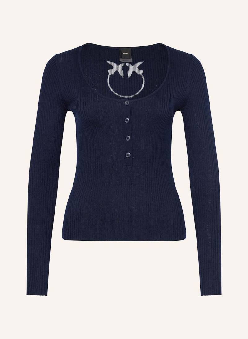 Pinko Longsleeve Carso Mit Seide blau von pinko