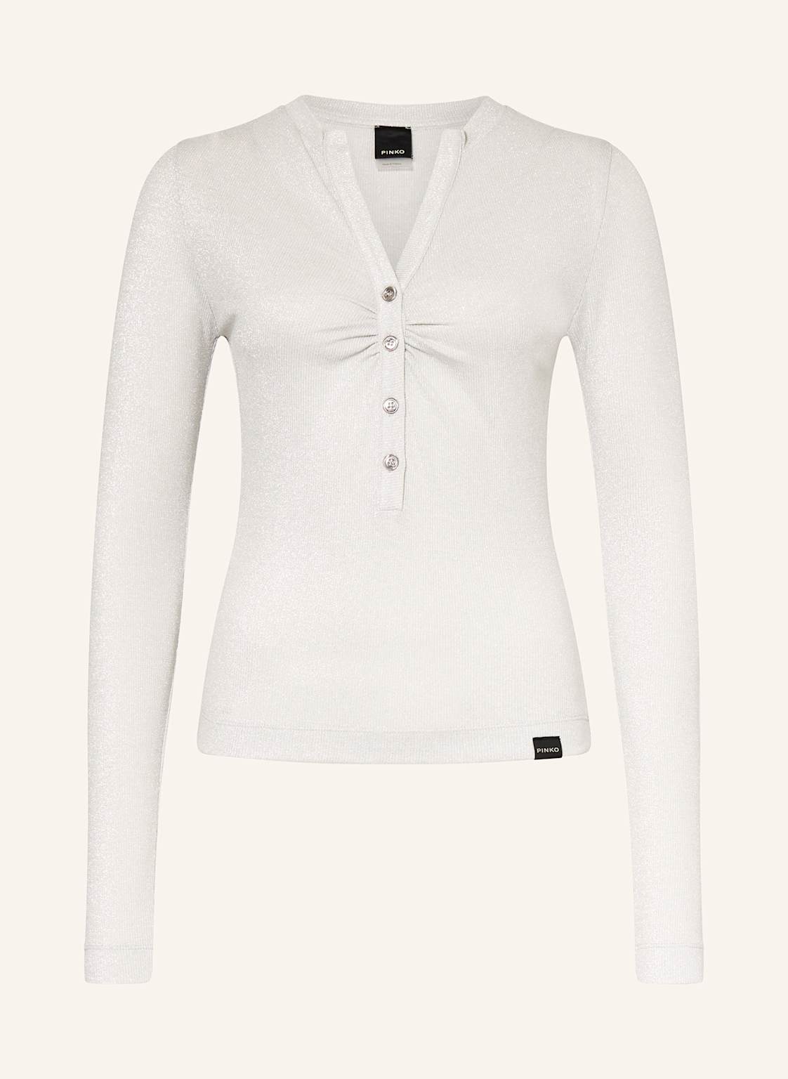 Pinko Longsleeve Mit Glitzergarn grau von pinko